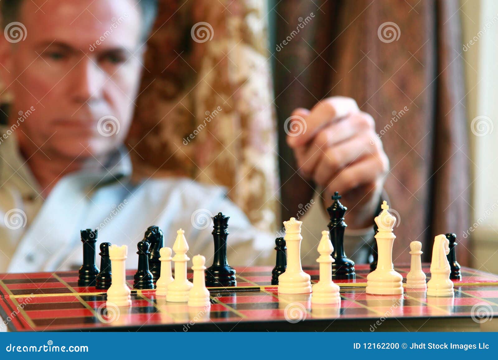 Man Contemplating His Next Move Chess Stock Photo 1948539421