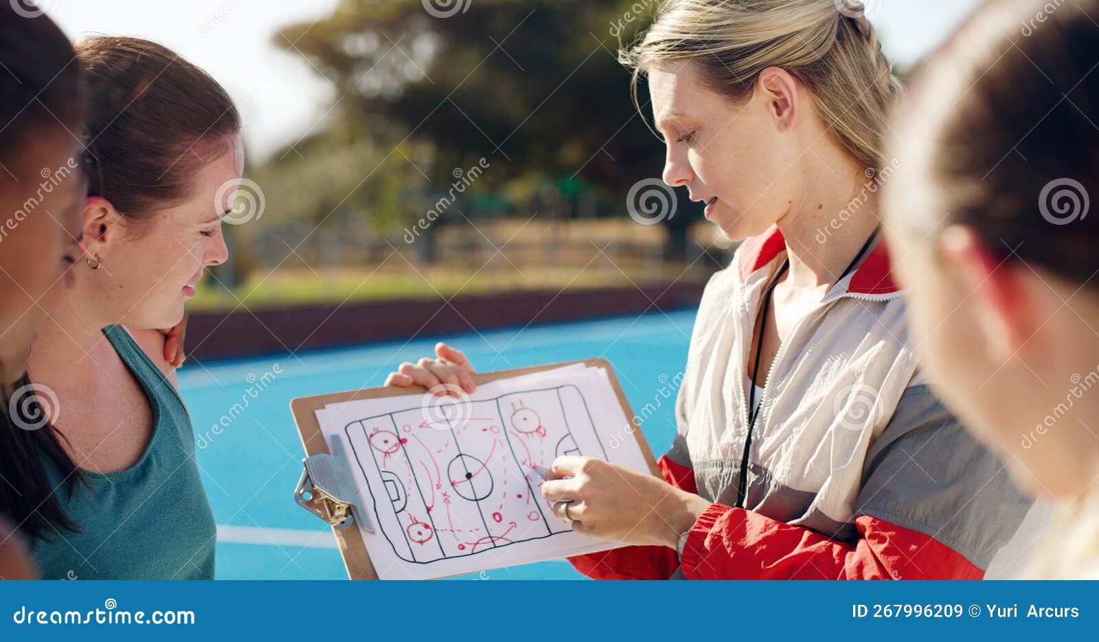 Planning, Team and Coach with a Strategy for Hockey, Training Plan and