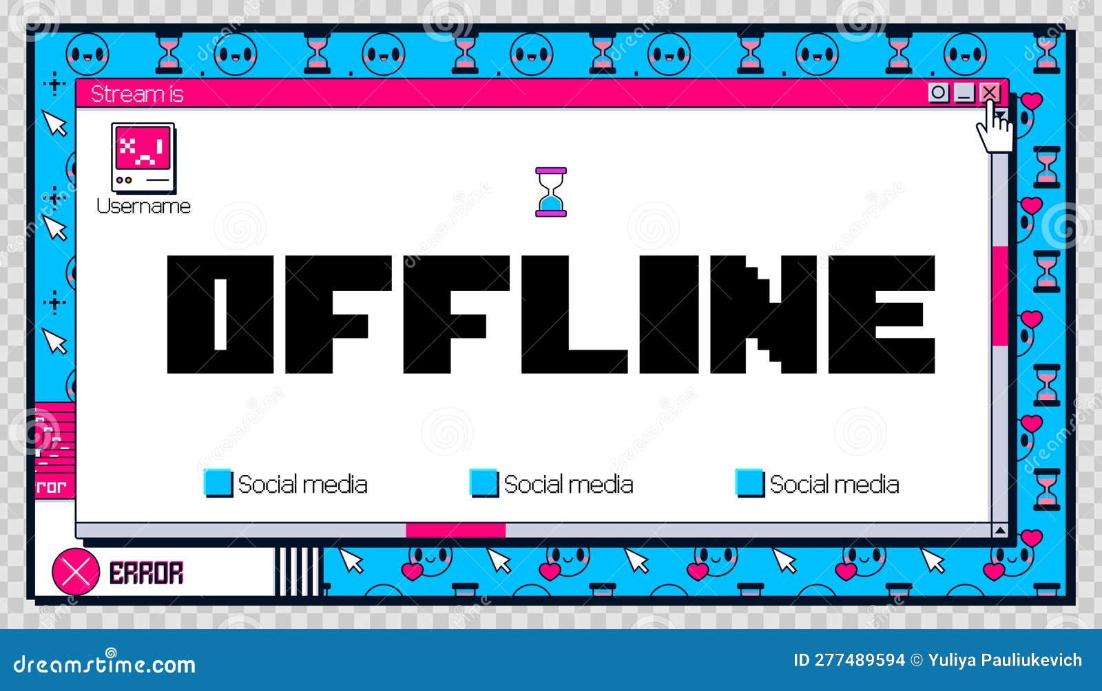 Modelo de design de banner de jogos offline de vetor