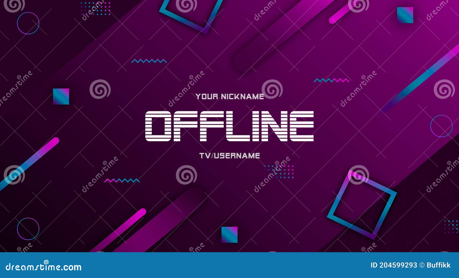 transmitir modelo de tela de banner de jogos offline com logotipo