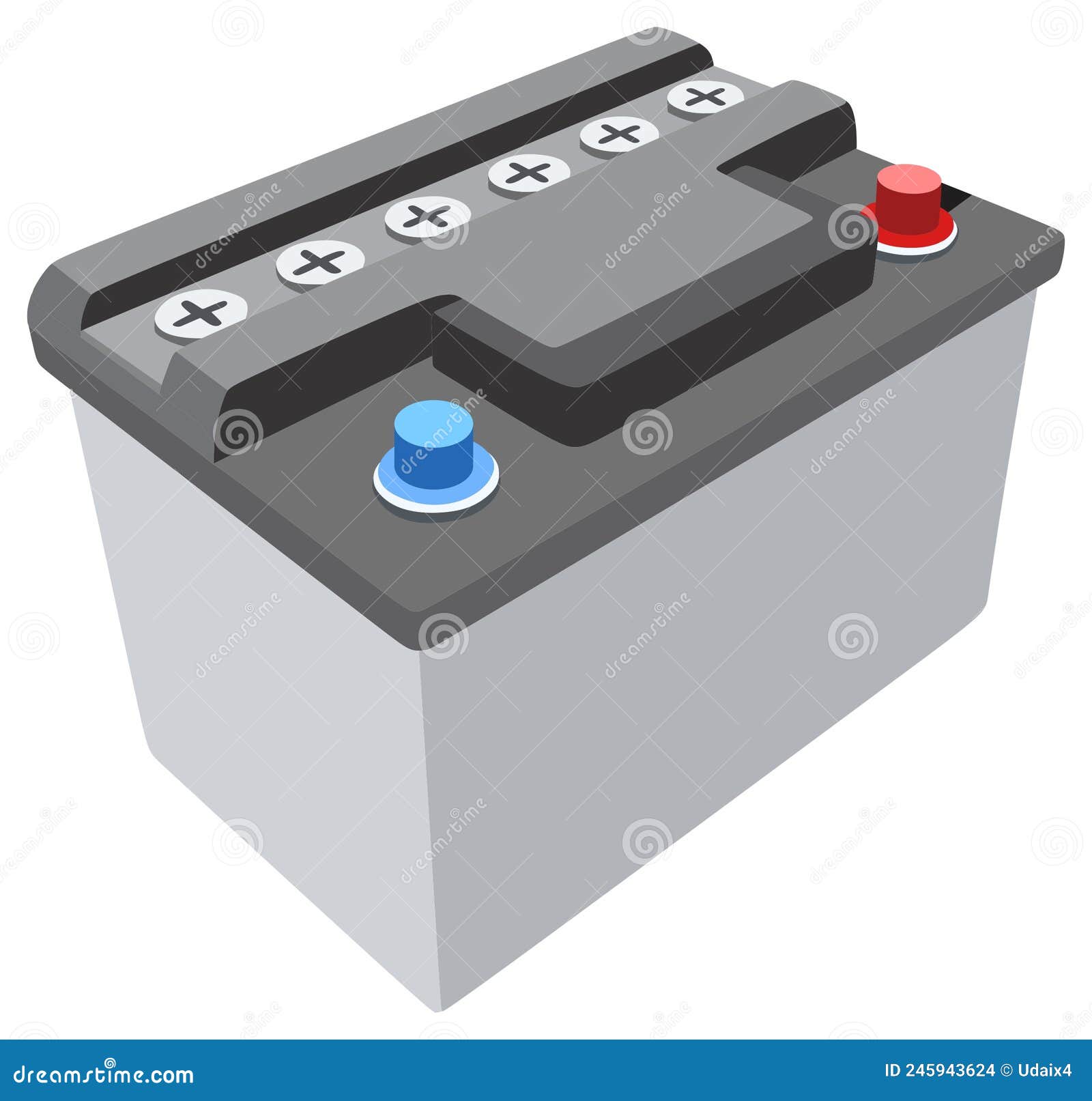 Plano Del Vector De La Batería Del Coche Sobre Fondo Aislado Ilustración  del Vector - Ilustración de cable, aislado: 245943624