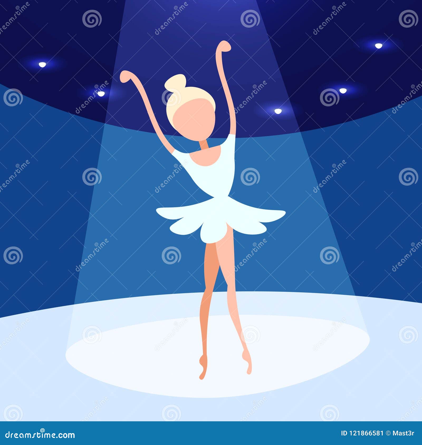 Plano Integral Del Personaje De Dibujos Animados Femenino Del Fondo De  Etapa Del Ballet Del Baile De La Mujer De La Bailarina Ilustración del  Vector - Ilustración de humano, arena: 121866581