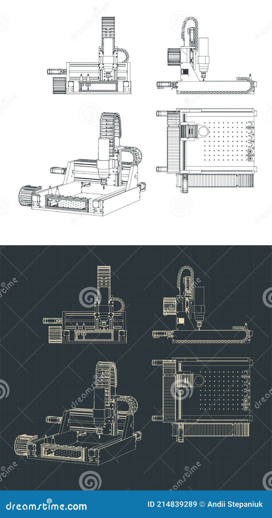 Planos de fresadora cnc ilustración del vector. Ilustración de proceso - 214839289 Planos de fresadora cnc ilustración del vector. Ilustración de proceso - 214839289