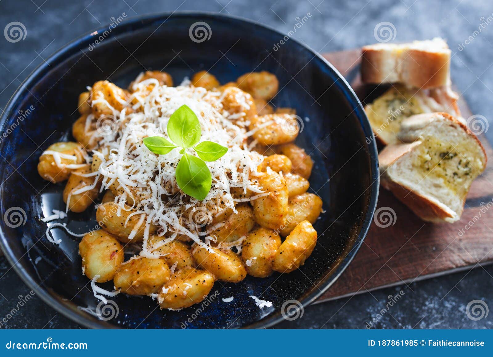 Plant-based Food, Vegan Red Pesto Gnocchi with Dairy-free Cheese