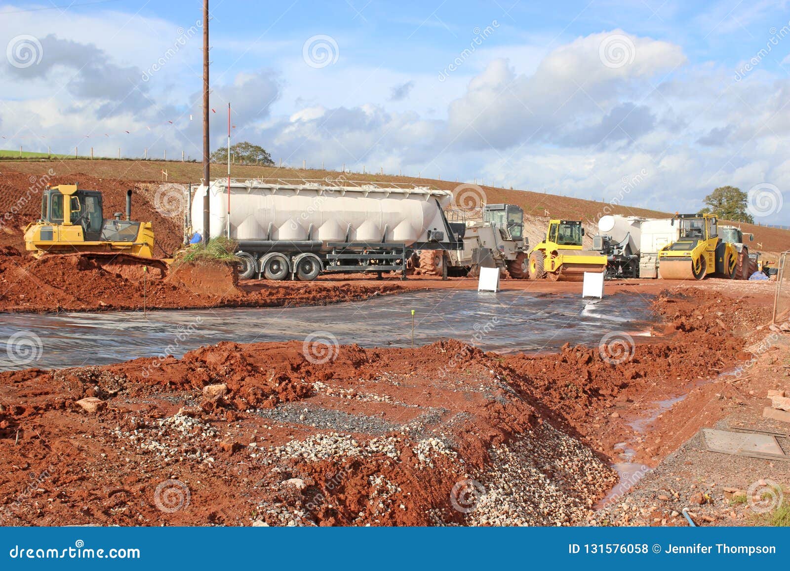 Plant on a Construction Site Stock Photo Image of stone, tarmac
