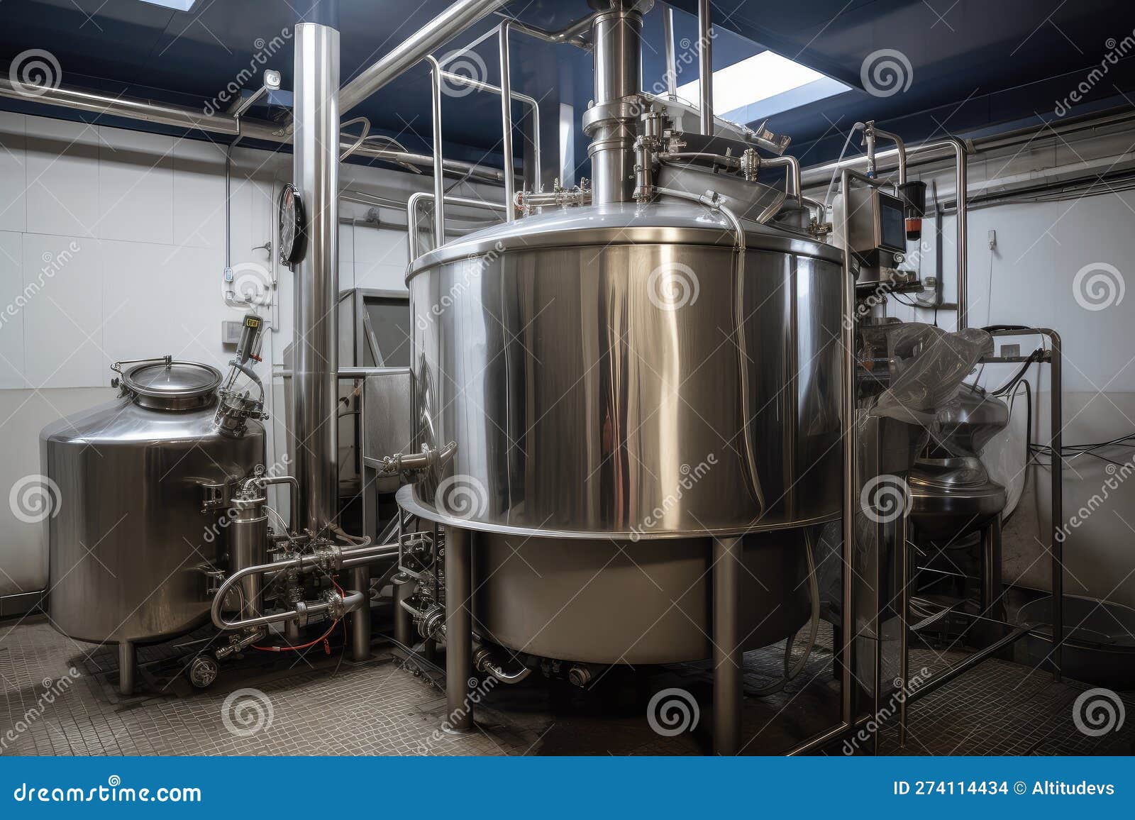 Plant, with Extractors and Processing Equipment Visible, Extracting