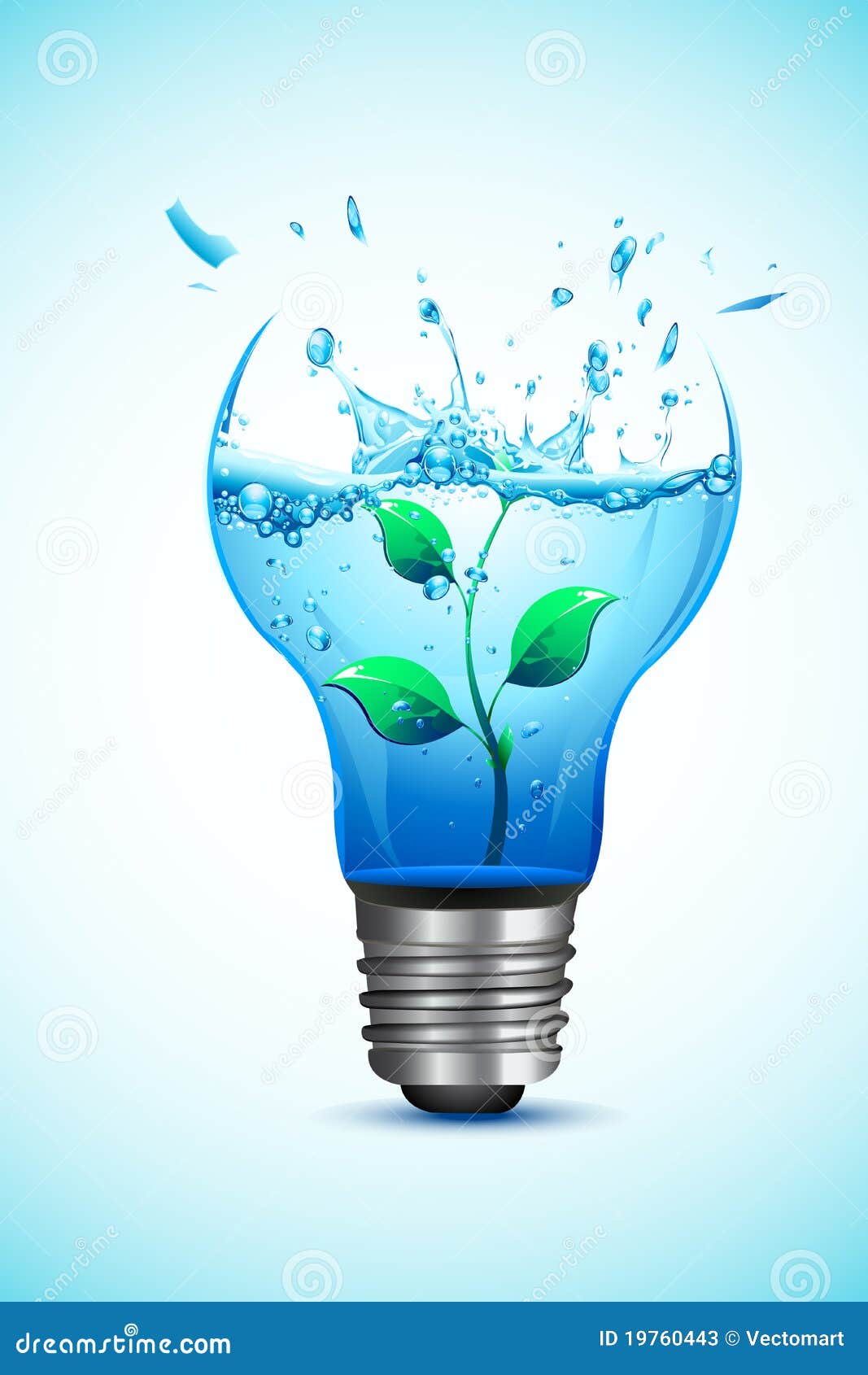 Plant in Light Bulb stock vector. Illustration of bubble 19760443