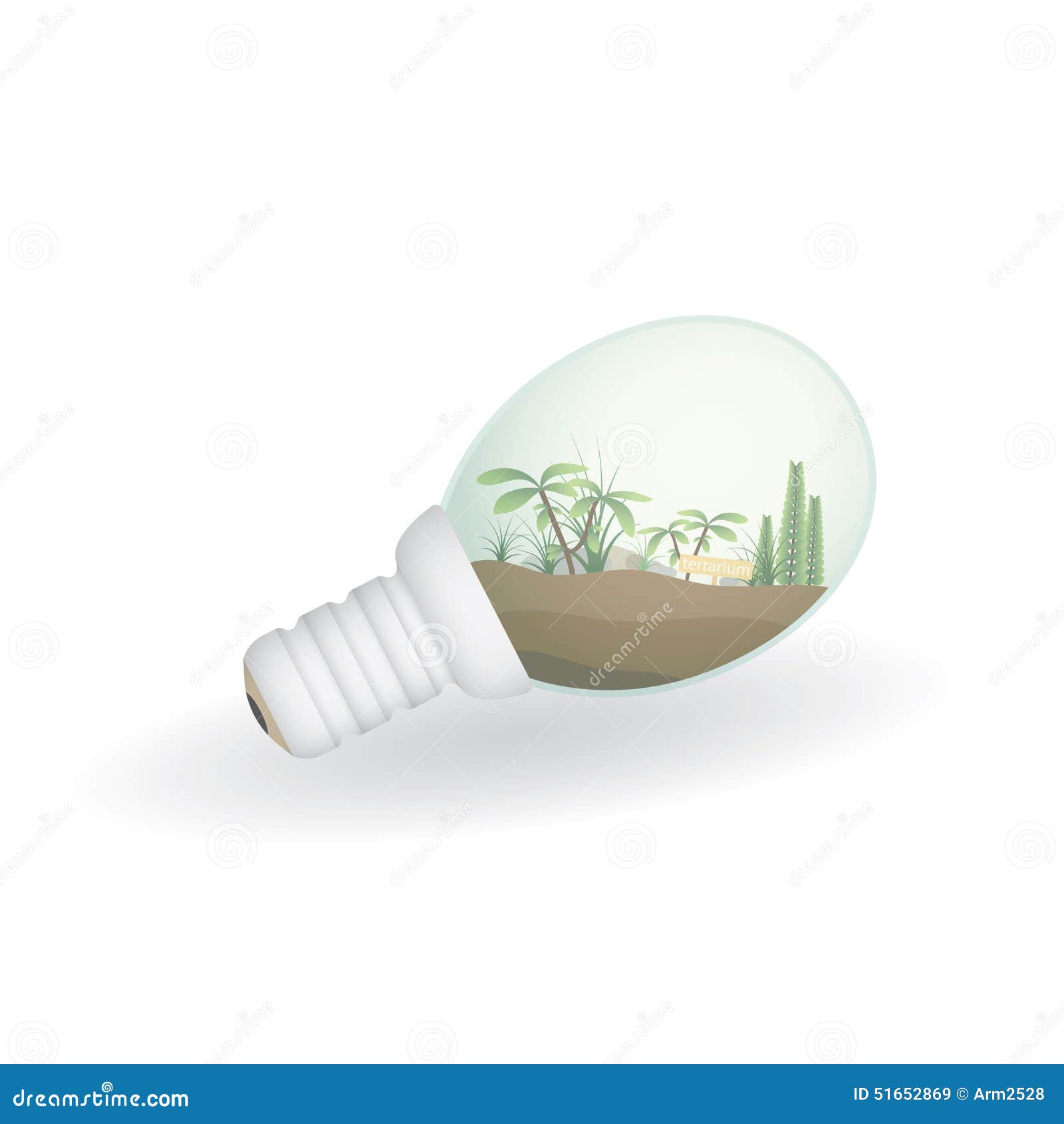 Plant in light bulb stock illustration. Illustration of bright 51652869