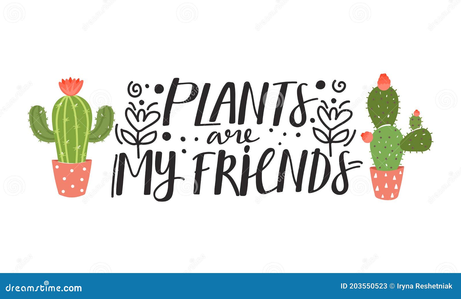 Plantas De Cacto De Cartoons Fofos. Imprimir Com Mensagem De Texto  Inspiracional De Abraços Grátis. Ilustração do Vetor - Ilustração de  mensagem, vetor: 203550522