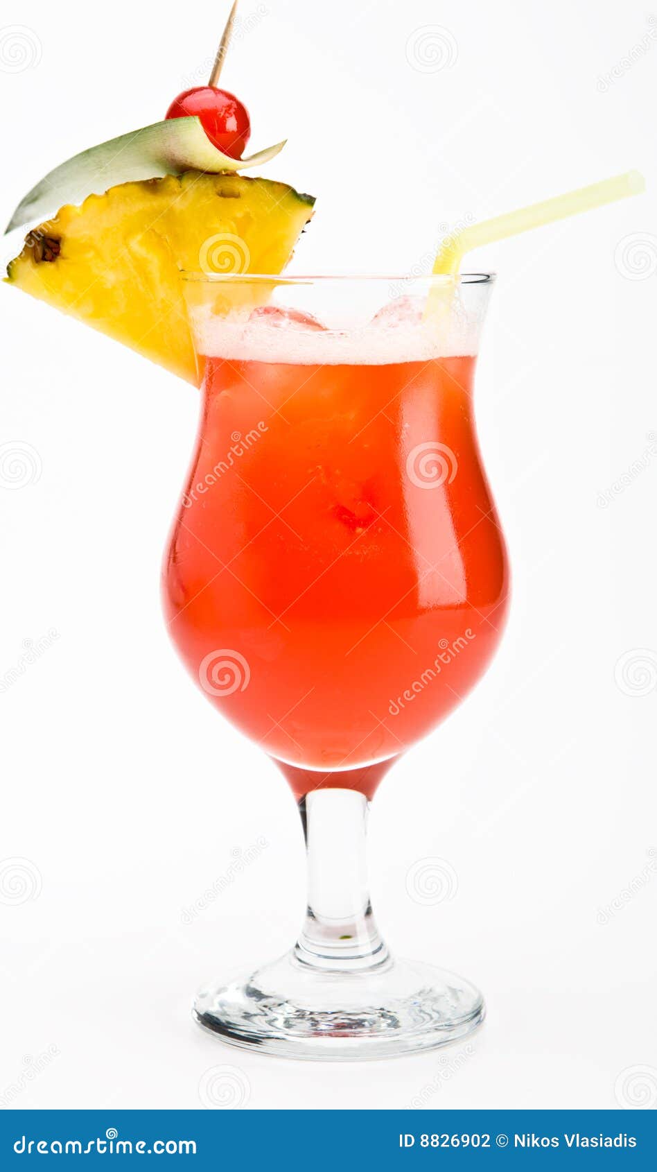Planters punch cocktail stock photo. Image of green, background 8826902