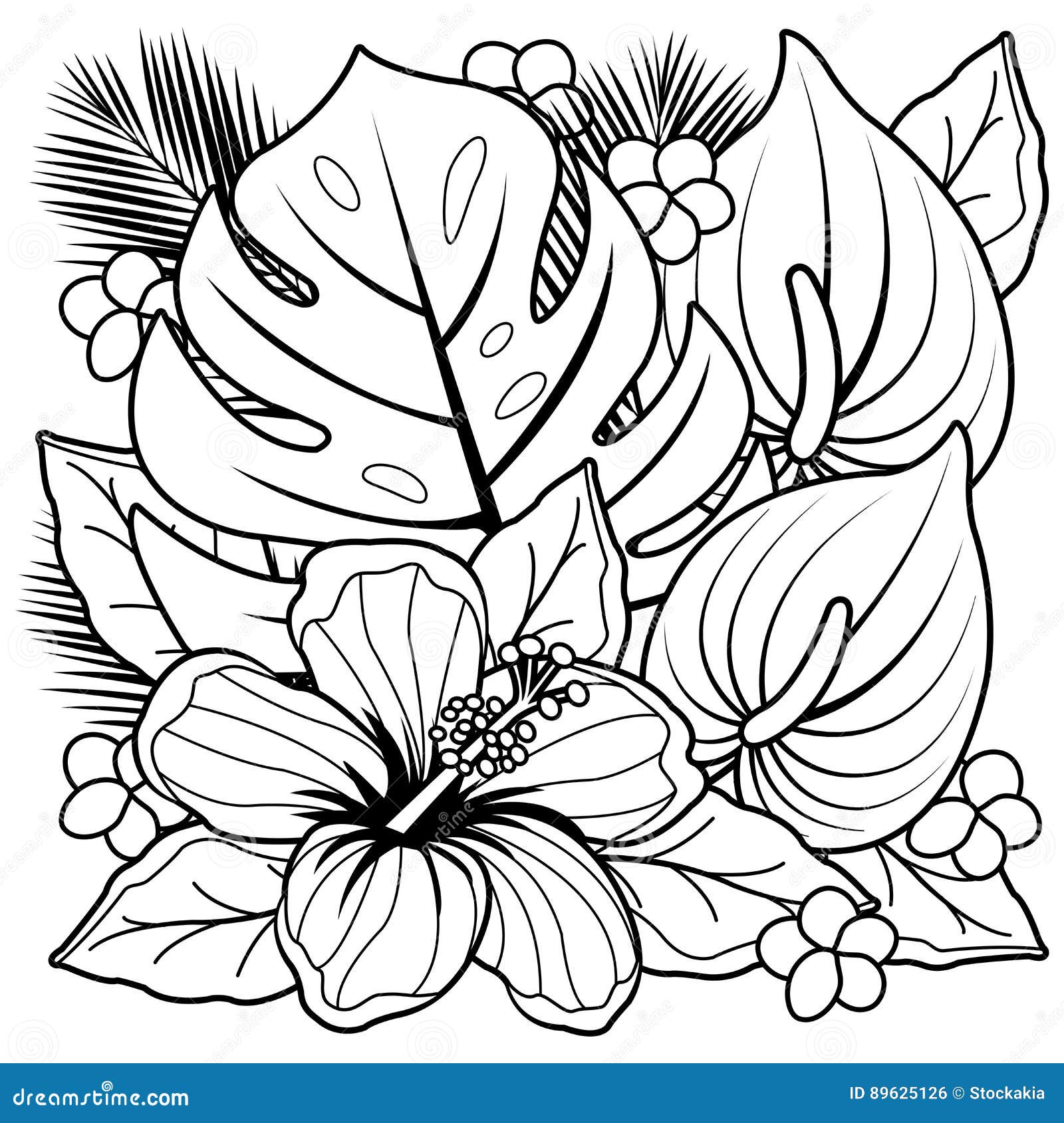 Inspiration Coloriage De Fleur Exotique