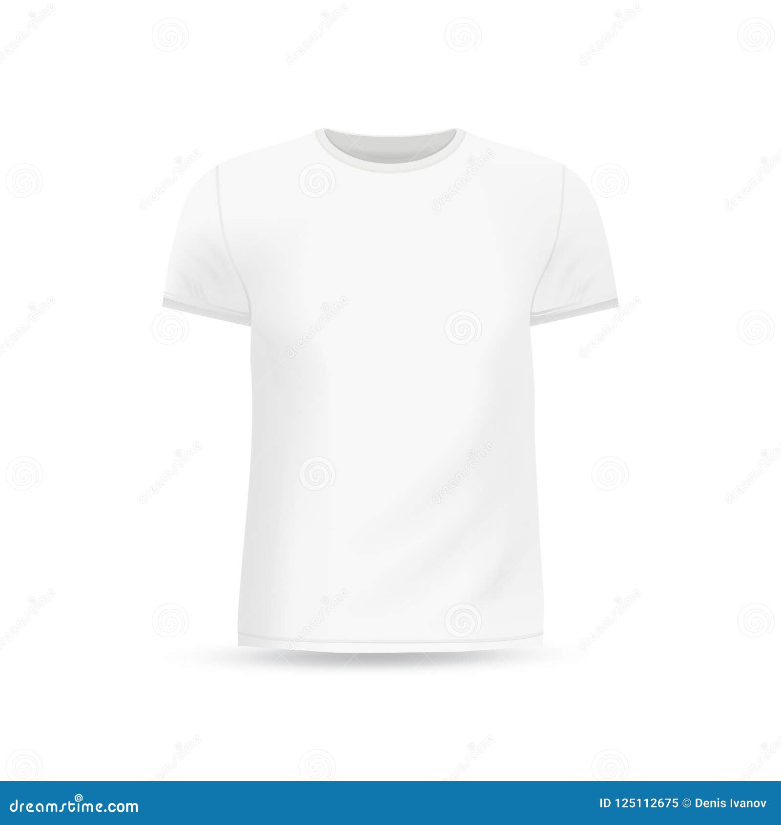 Plantilla Blanca Del Diseño De La Camiseta Del ` S Los Hombres Ilustración Vector - Ilustración de aislado, tela: