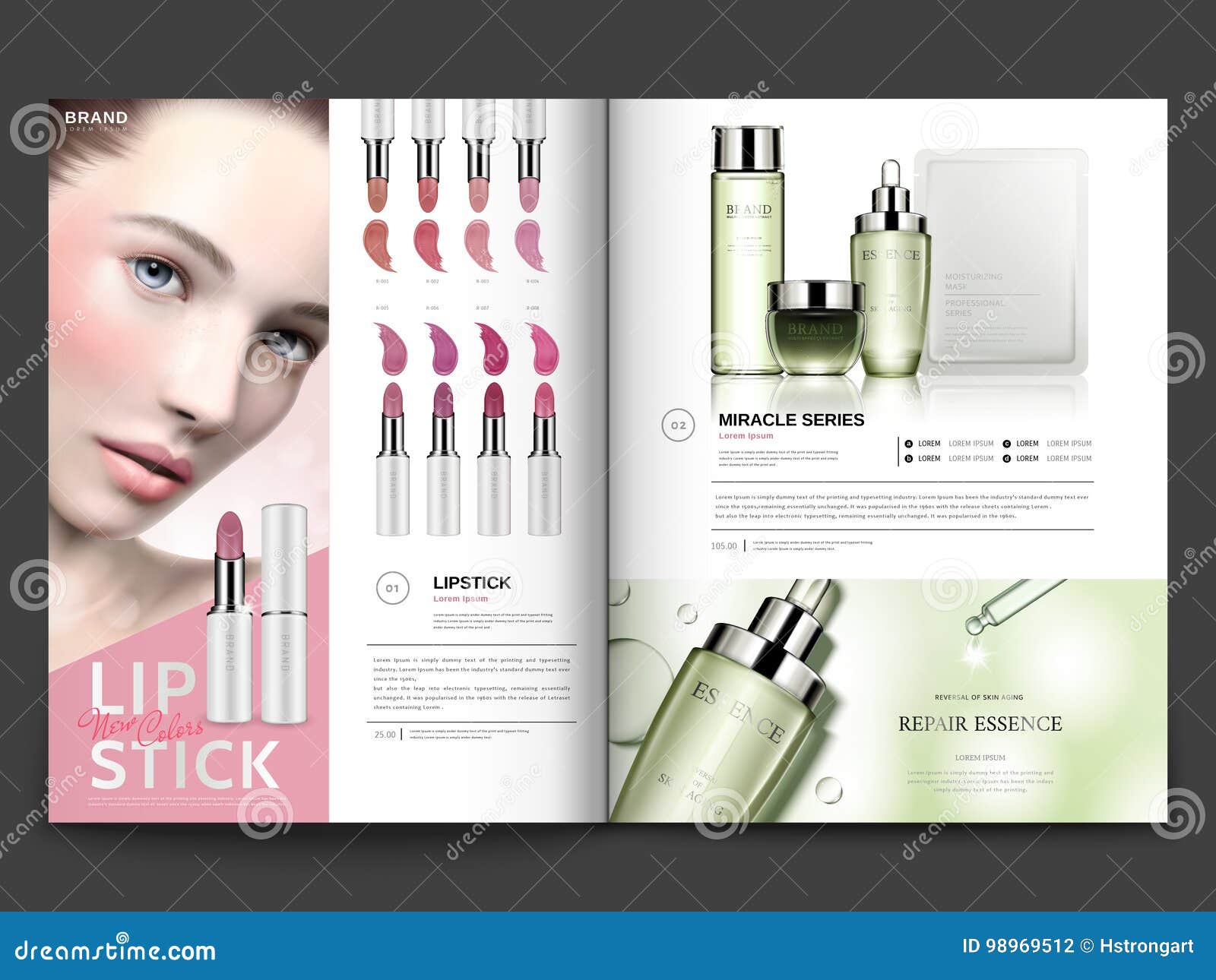 Plantilla Cosmética De La Revista Ilustración del Vector - Ilustración de folleto, lipstick: 98969512 Plantilla Cosmética De La Revista Ilustración del Vector - Ilustración de folleto, lipstick: 98969512
