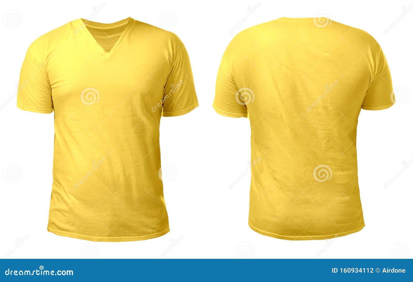 Plantilla De Diseño De Camisas Amarillas De Cuello V Foto de archivo -  Imagen de camisa, corte: 160934112