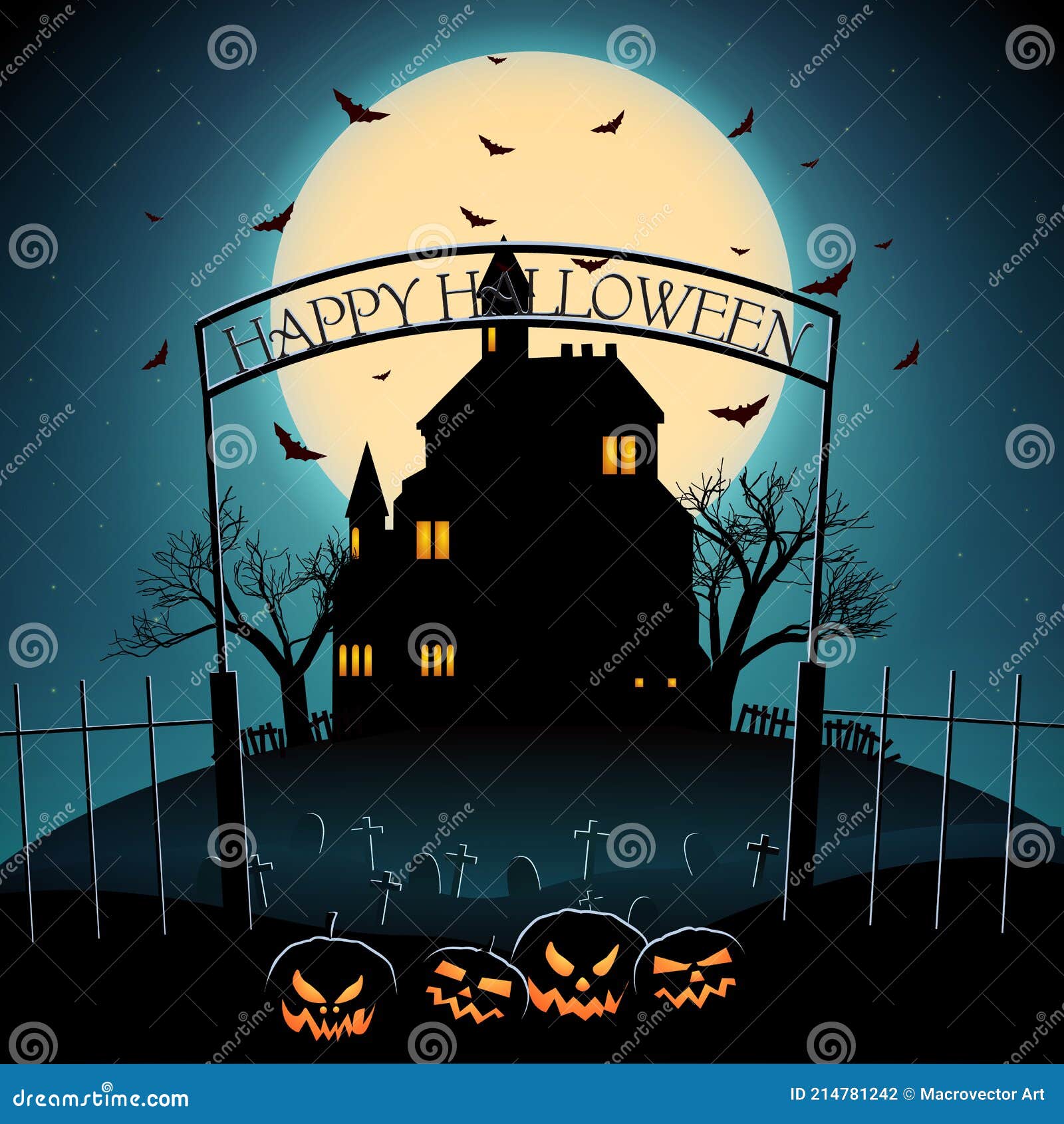 Plantilla De Noche De Halloween De Dibujos Animados Ilustración del Vector - Ilustración de calabaza, halloween: 214781242 Plantilla De Noche De Halloween De Dibujos Animados Ilustración del Vector - Ilustración de calabaza, halloween: 214781242