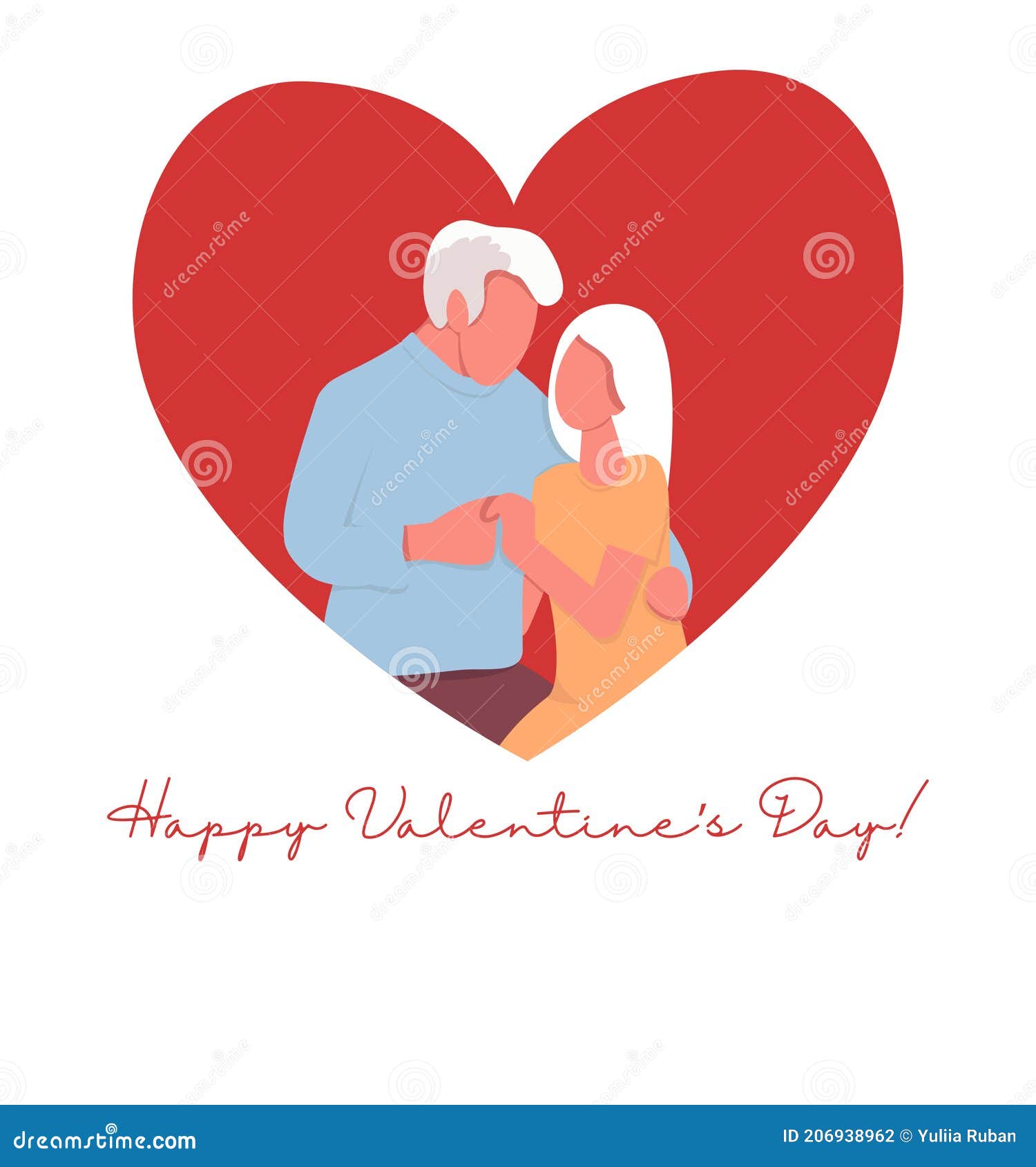 Plantilla De Pareja Senior De Valentines Day. Concepto De Amor De Pareja De  Ancianos Aislado En El Fondo Blanco Stock de ilustración - Ilustración de  abuelo, hembra: 206938962