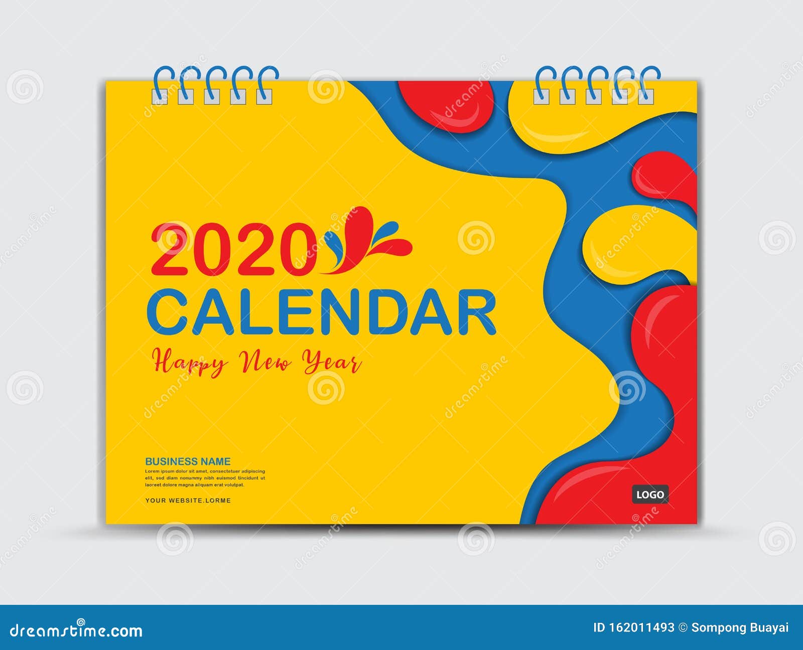 Plantilla De Portada Calendario 2020, Fondo De Color Fluido, Publicidad, Moderno Minimalista, Creativo Ilustración del Vector - Ilustración de vector, enero: 162011493