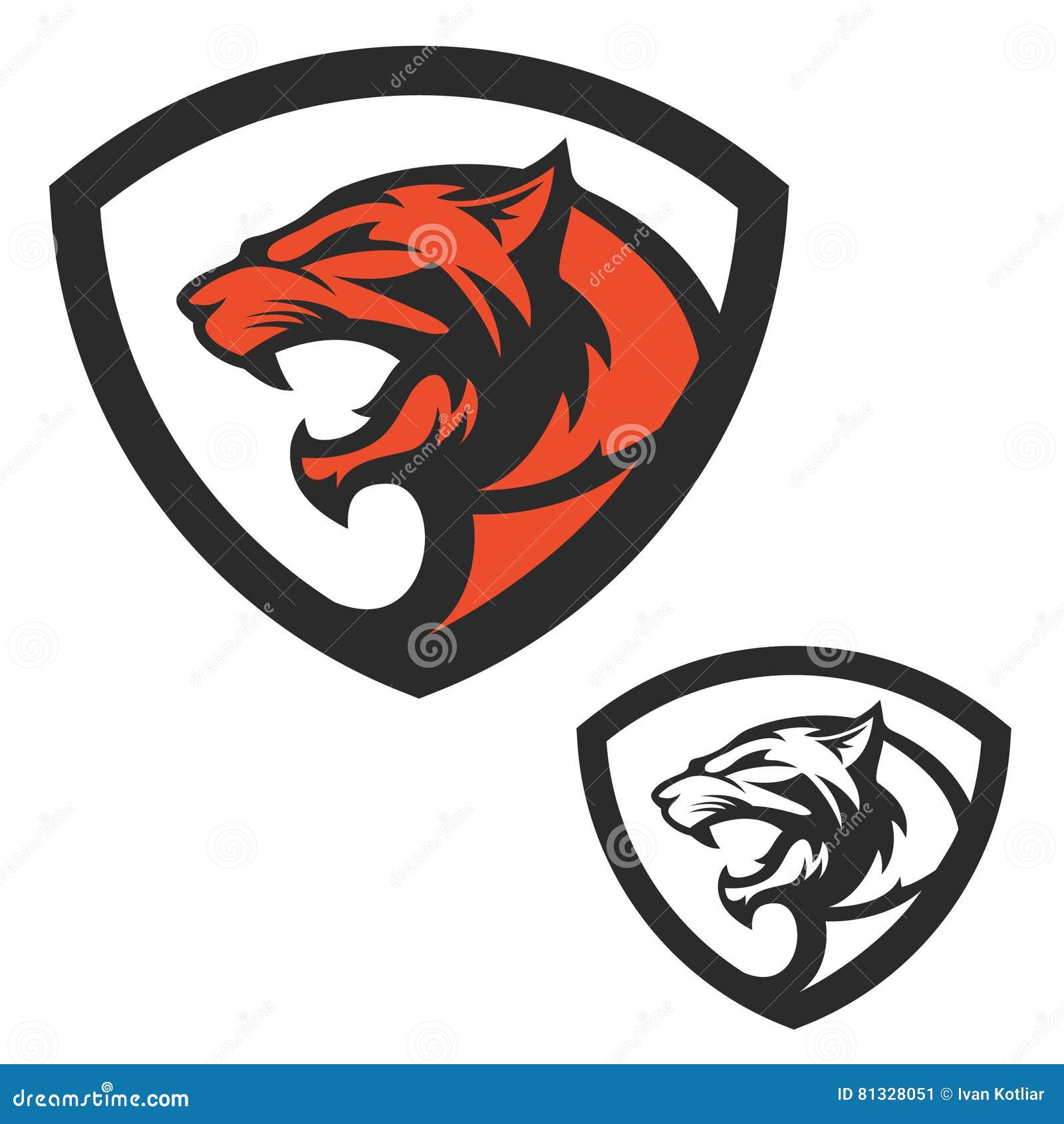 Plantilla Del Emblema Del Escudo Con La Cabeza Del Puma Elementos Del  Diseño Para El Logotipo, Ilustración del Vector - Ilustración de quijada,  agresivo: 81328051