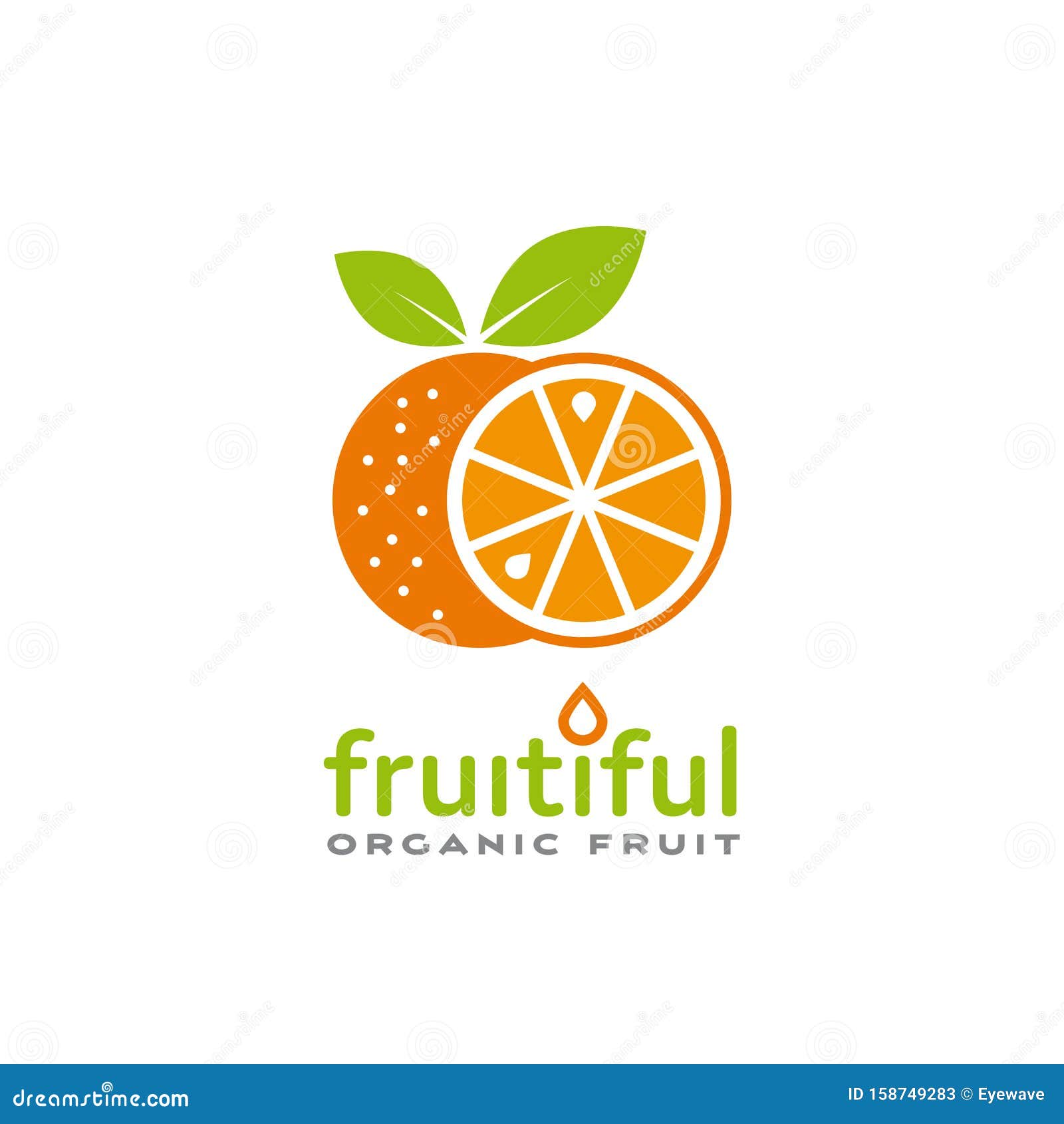favorito Derecho tanto Plantilla Del Logotipo De La Empresa De Frutas De Origen OrgÃ¡nico  Ilustración del Vector - Ilustración de negocios, agricultura: 158749283