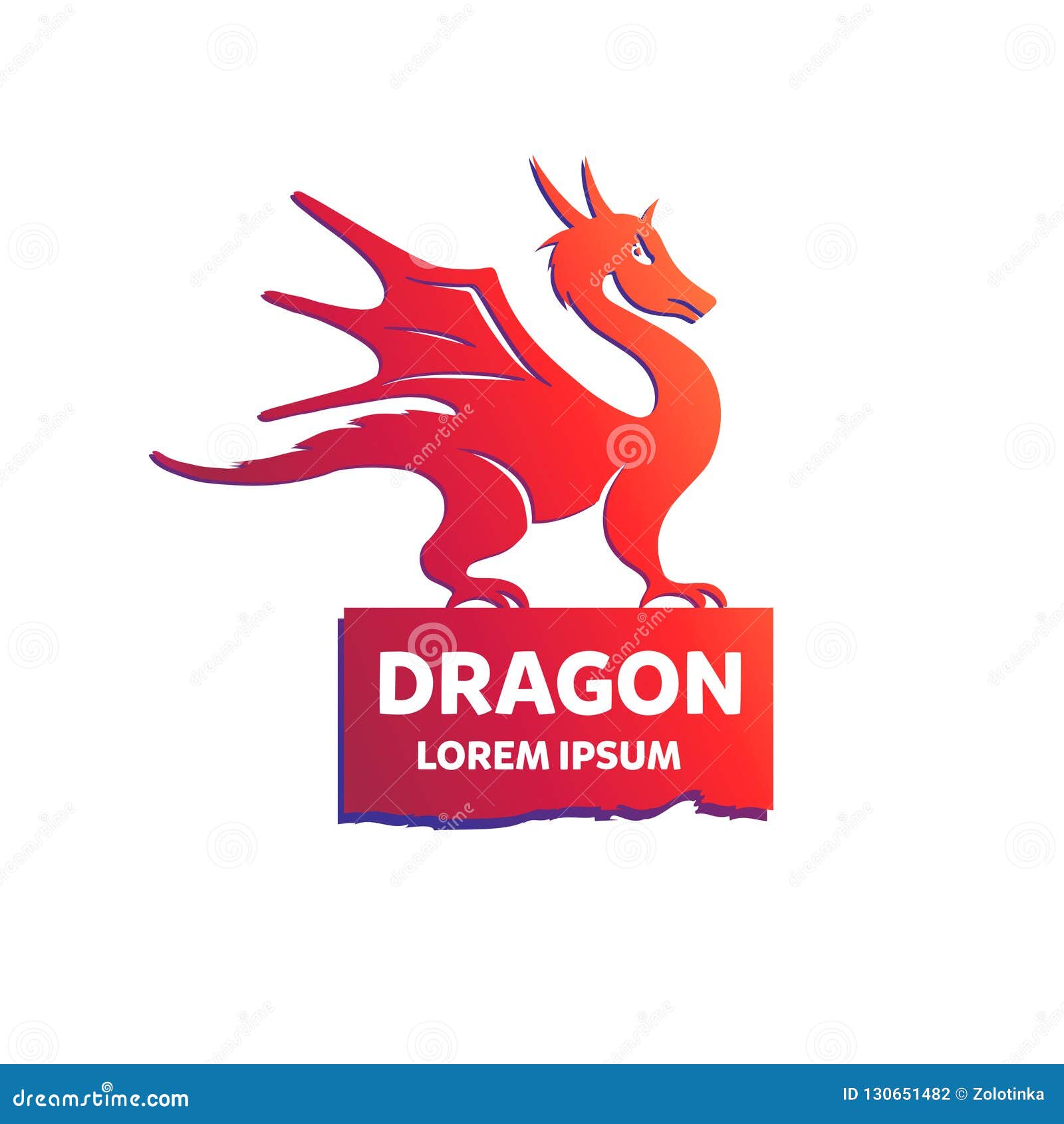 Plantilla de logo de dragón