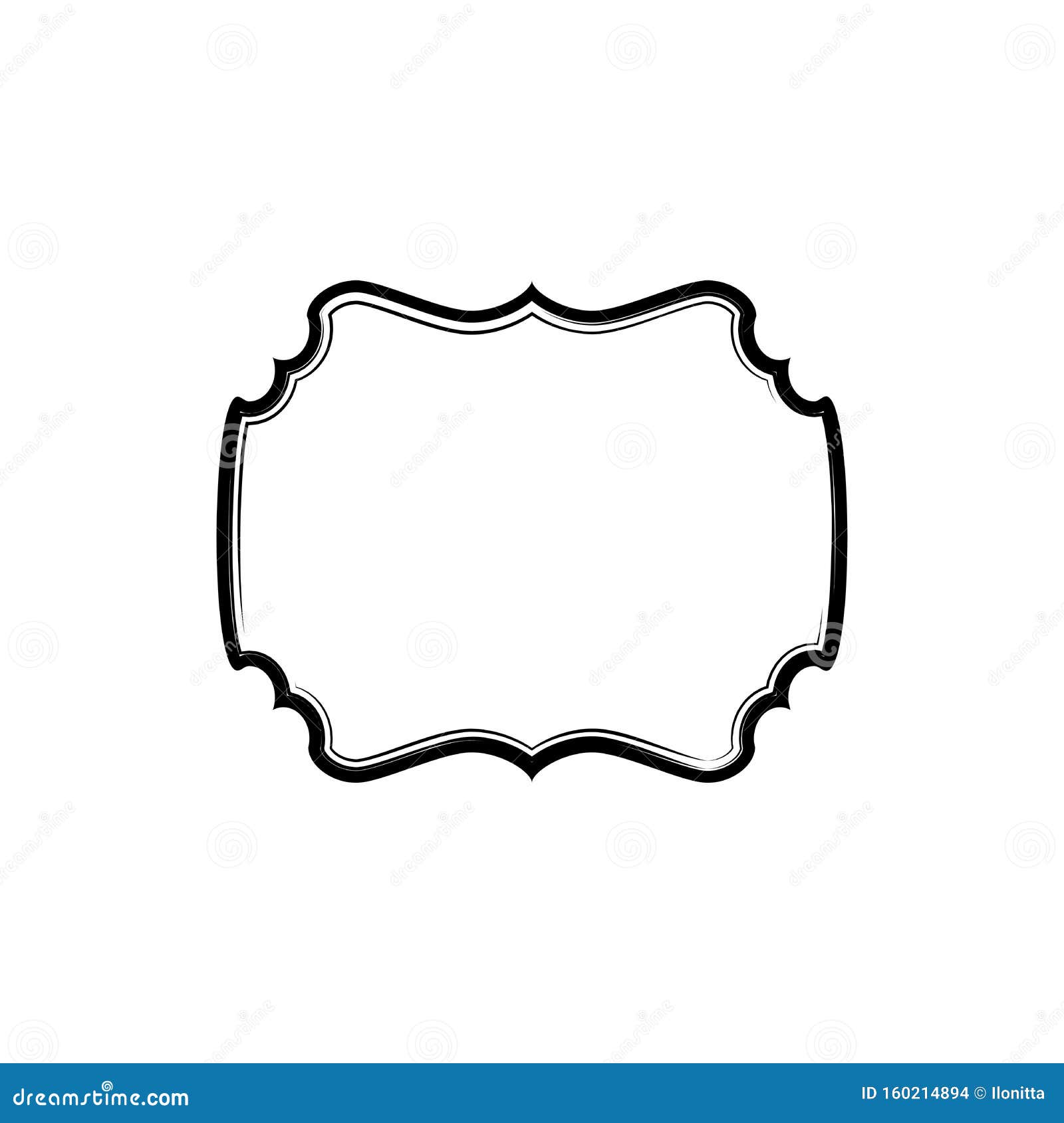 Plantilla Vectorial De Borde Simple Y Elegante Ilustración del Vector -  Ilustración de bandera, bosquejo: 160214894, image size:1600x1690