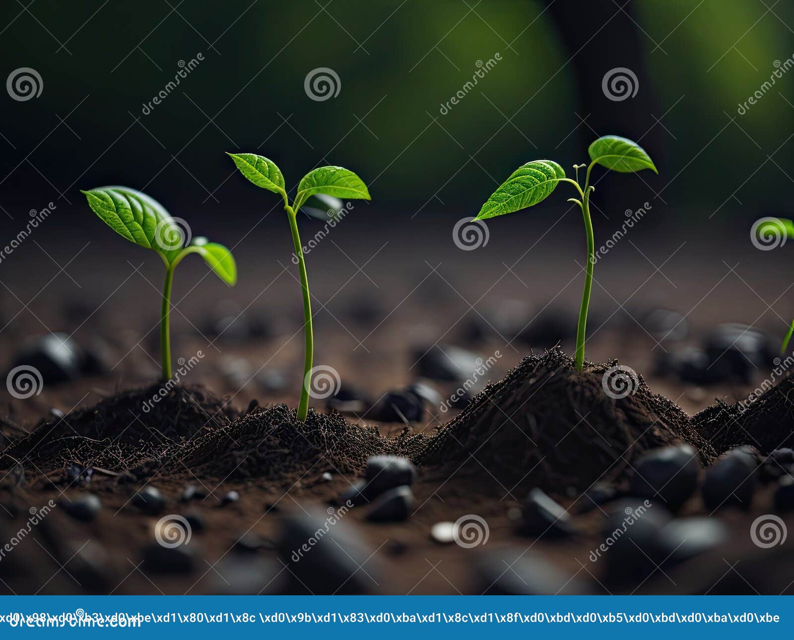 Planting Trees in New Forest. Ai Generative Stock Illustration