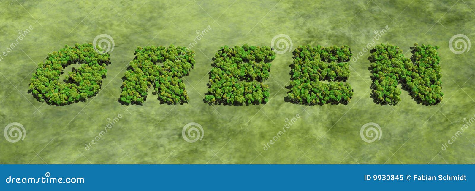 Plants forming word green stock image. Image of outdoors 9930845