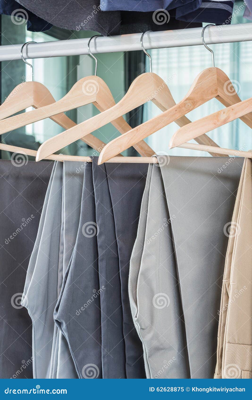 Plants Hanging on Coat Hanger Stock Image Image of wardrobe, retail 62628875