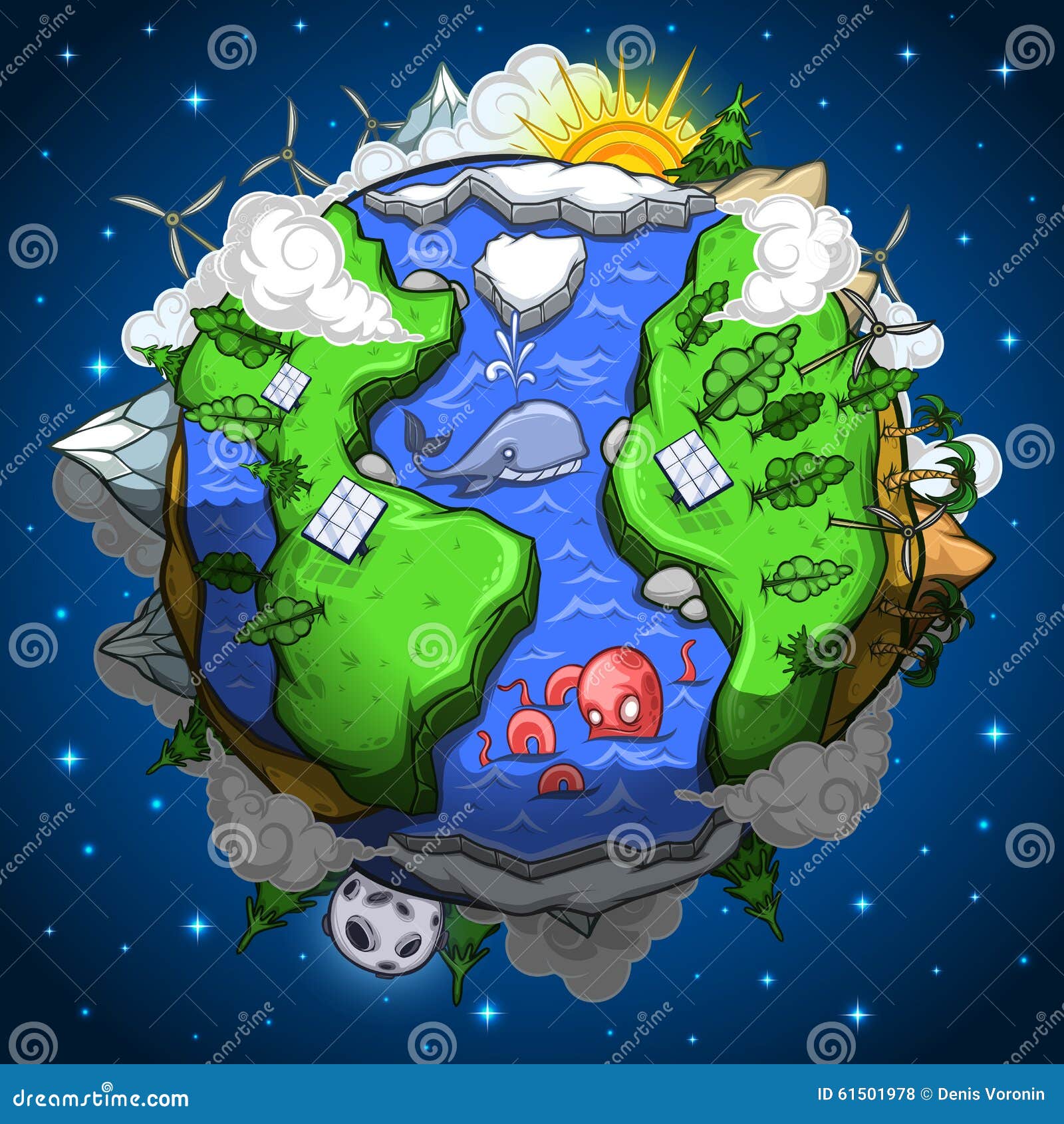 Page De Garde Planete Planète Favorable à L'environnement De La Terre Illustration de Vecteur