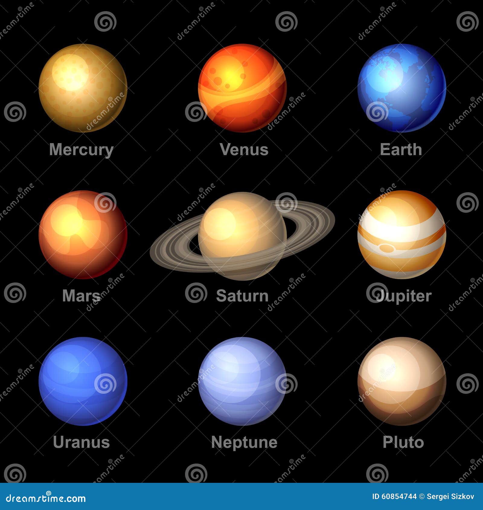 couleur des planetes du systeme solaire
