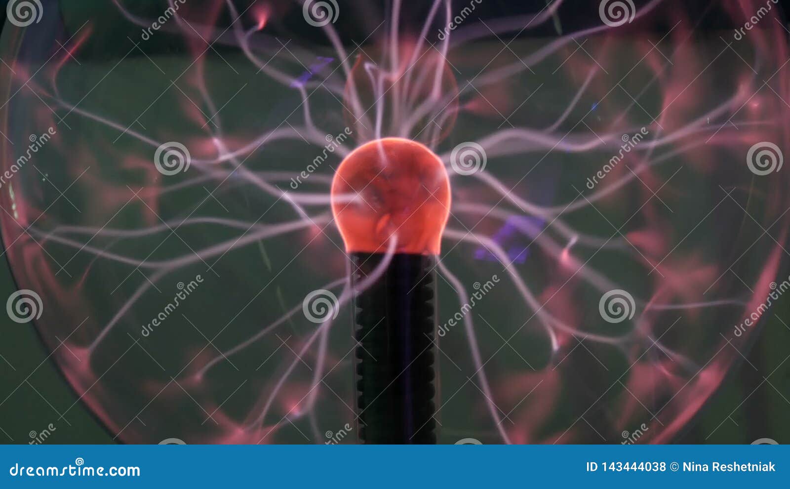 Plasma Ball, Tesla Coil Experiment with an Electricity, Plasma Lamp