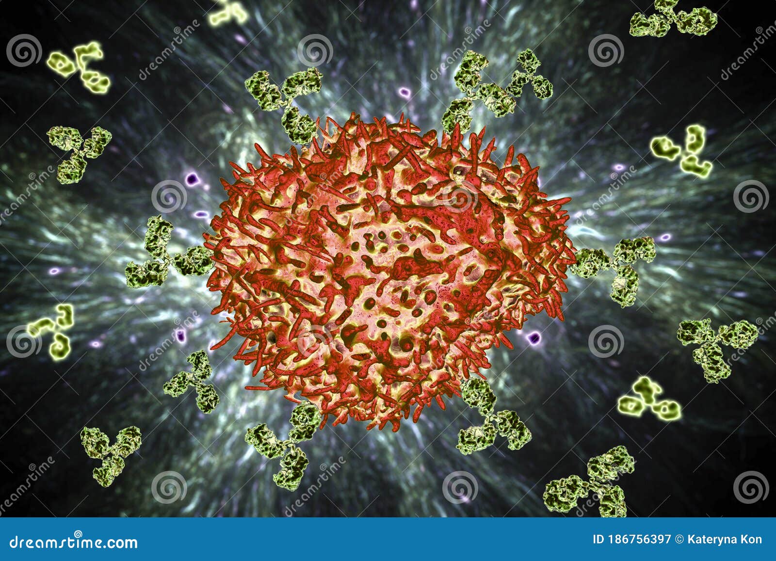 Plasma cell and antibodies stock illustration. Illustration of vaccine