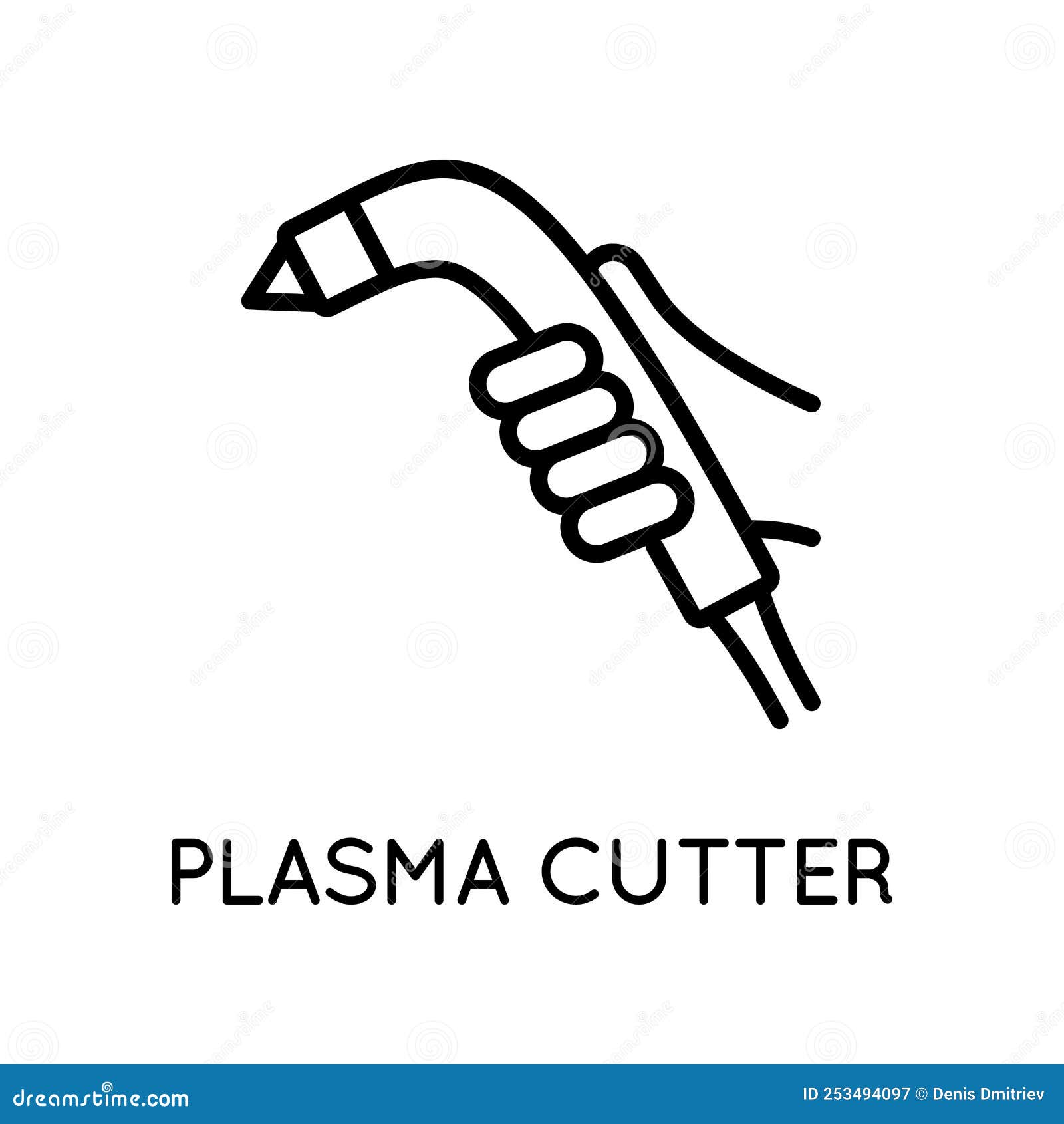 Plasma Cutter Icon. Vector Sign in Simple Style Isolated on White