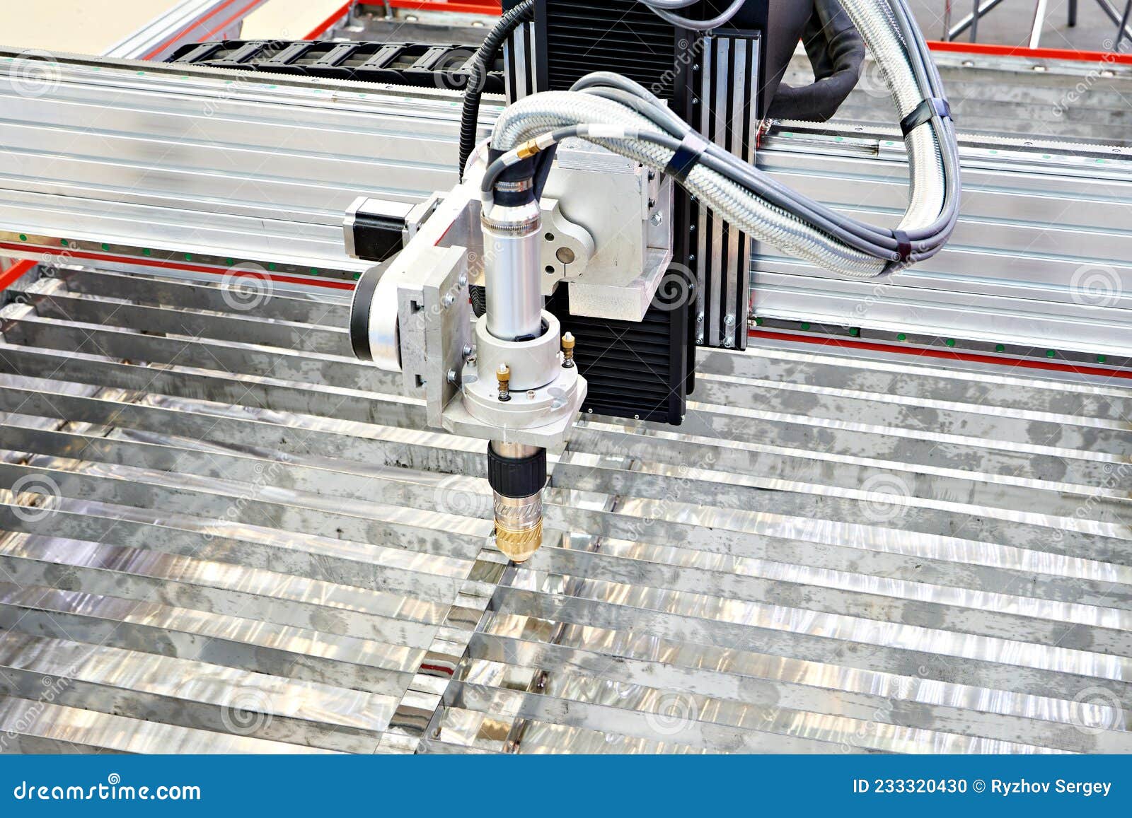 Plasma cutting machine stock photo. Image of heat, machine 233320430