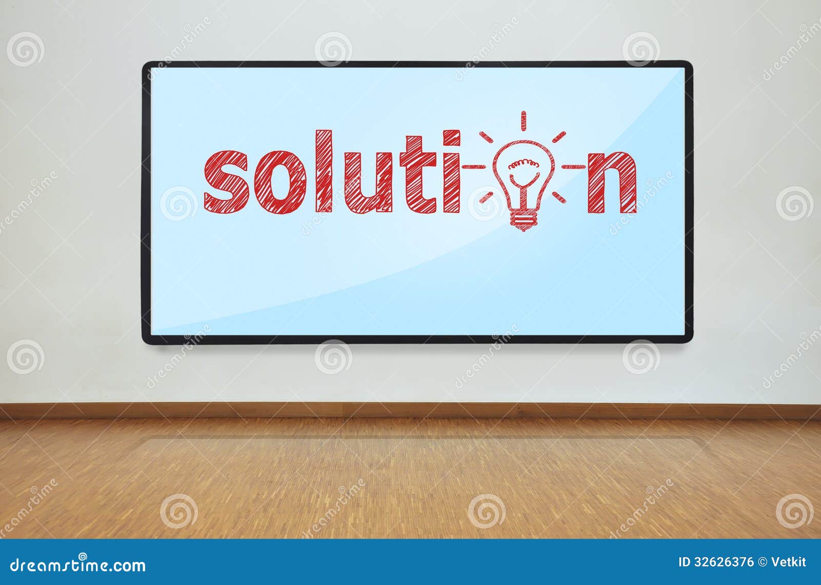 Plasma panel with success stock photo. Image of screen 32626376