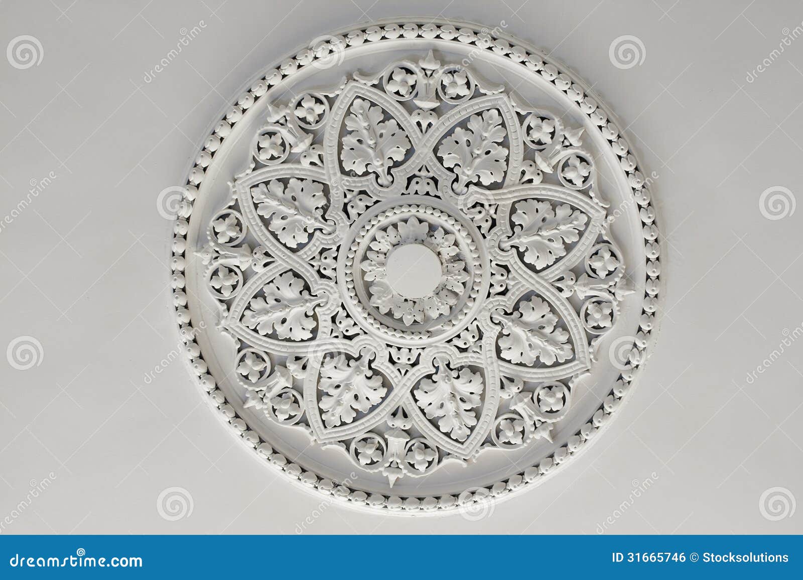 Plaster Ceiling Rose Or Plate Stock Photo Image Of