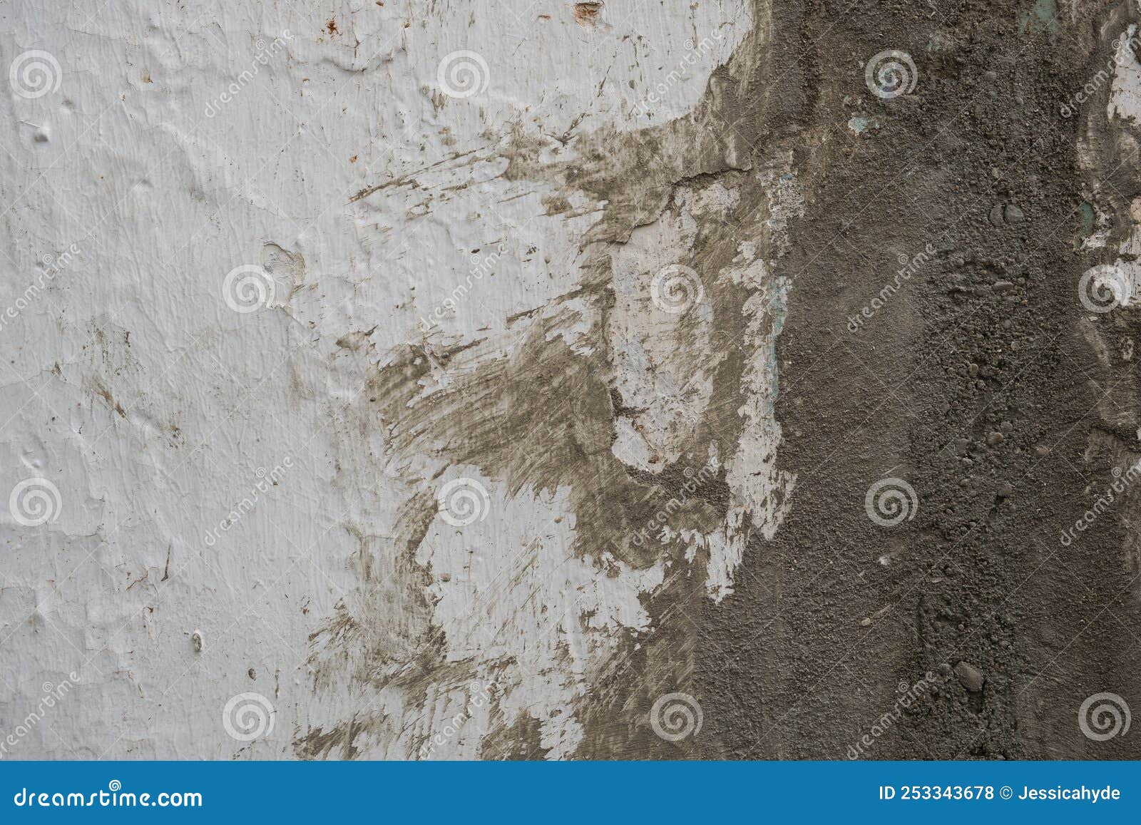 Plaster Coating on Old White Limewashed Wall Stock Photo Image of