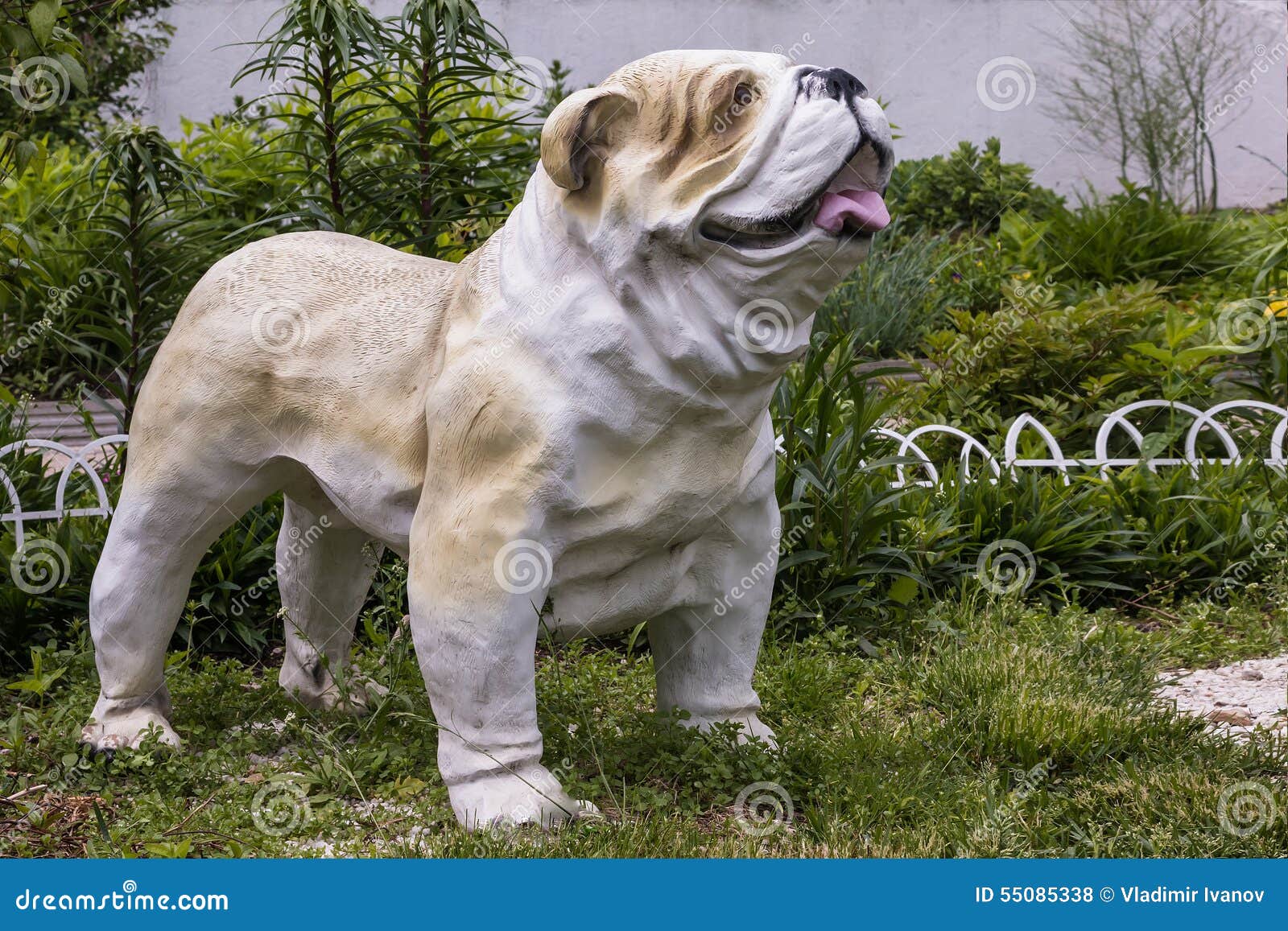 Plaster Sculptures of Assistants in a Garden Stock Photo Image of