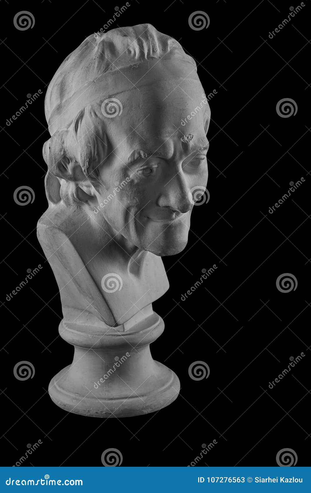 Plaster Statue of the Bust of an Old Man Stock Image Image of