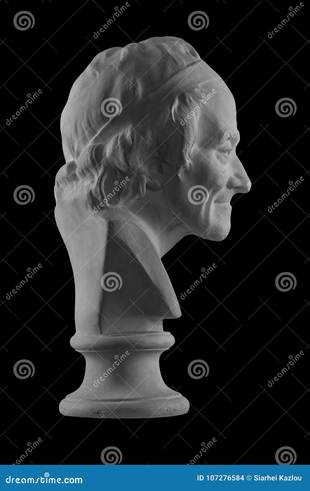 Plaster Statue of the Bust of an Old Man Stock Photo Image of