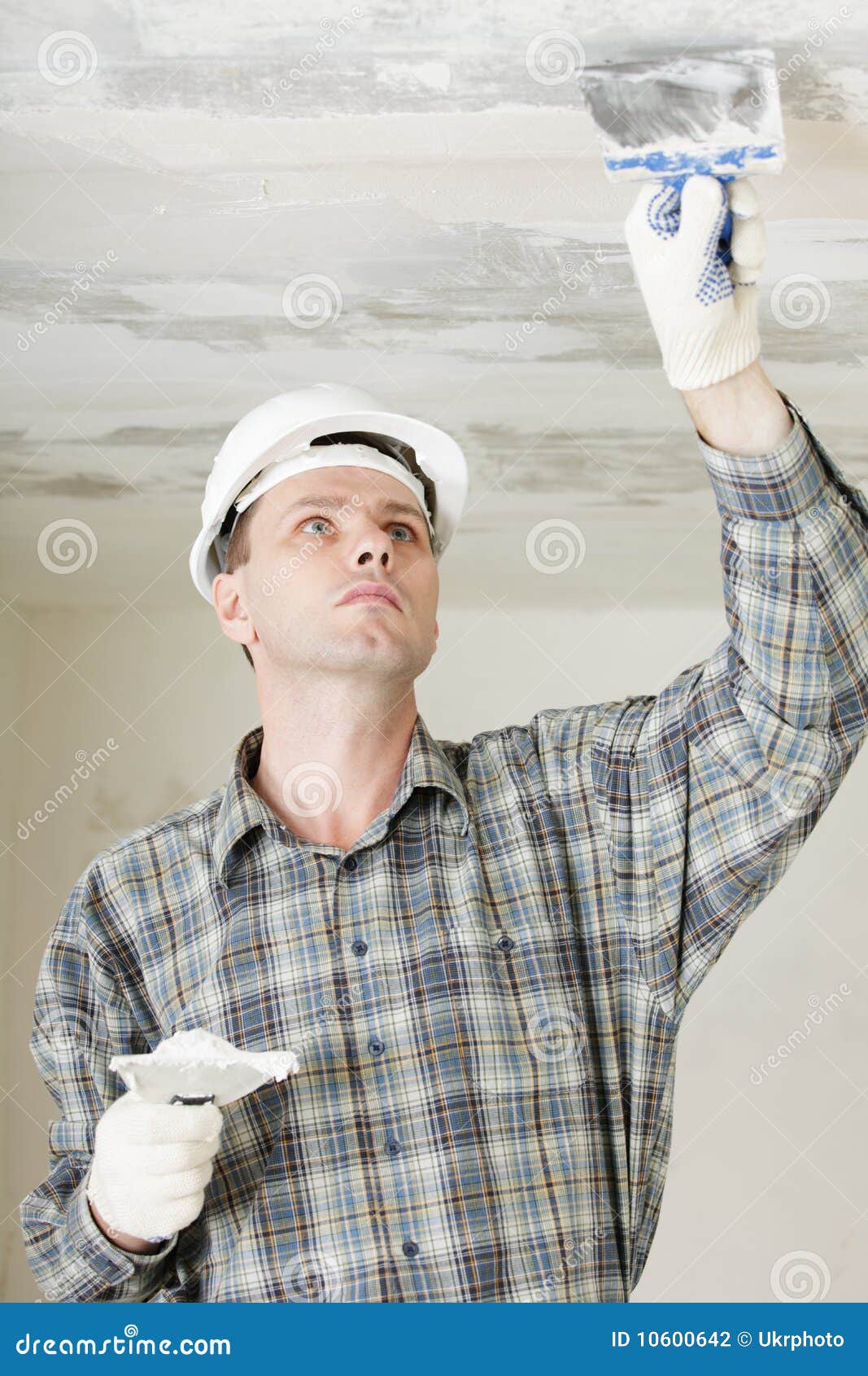 Plastering stock photo. Image of repairing, manual, structure 10600642