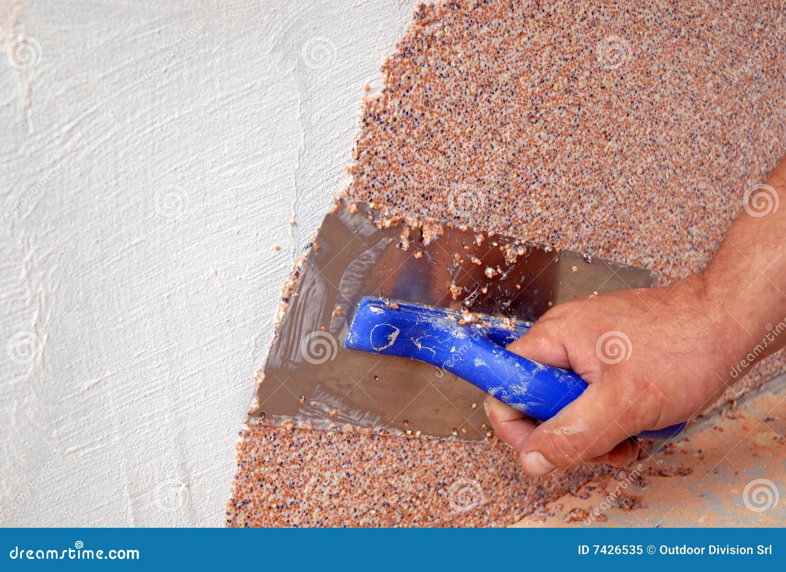Plastering tool stock image. Image of background, wall - 7426535