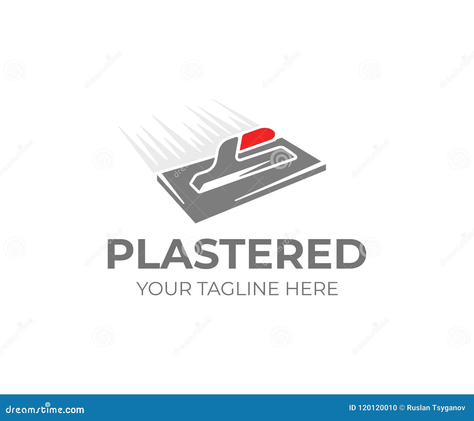 plastering trowel logo template. plasterer tool  