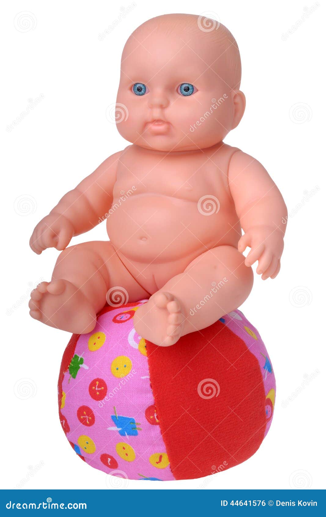 Plastic Baby Doll on the Ball Stock Photo Image of shot, object 44641576