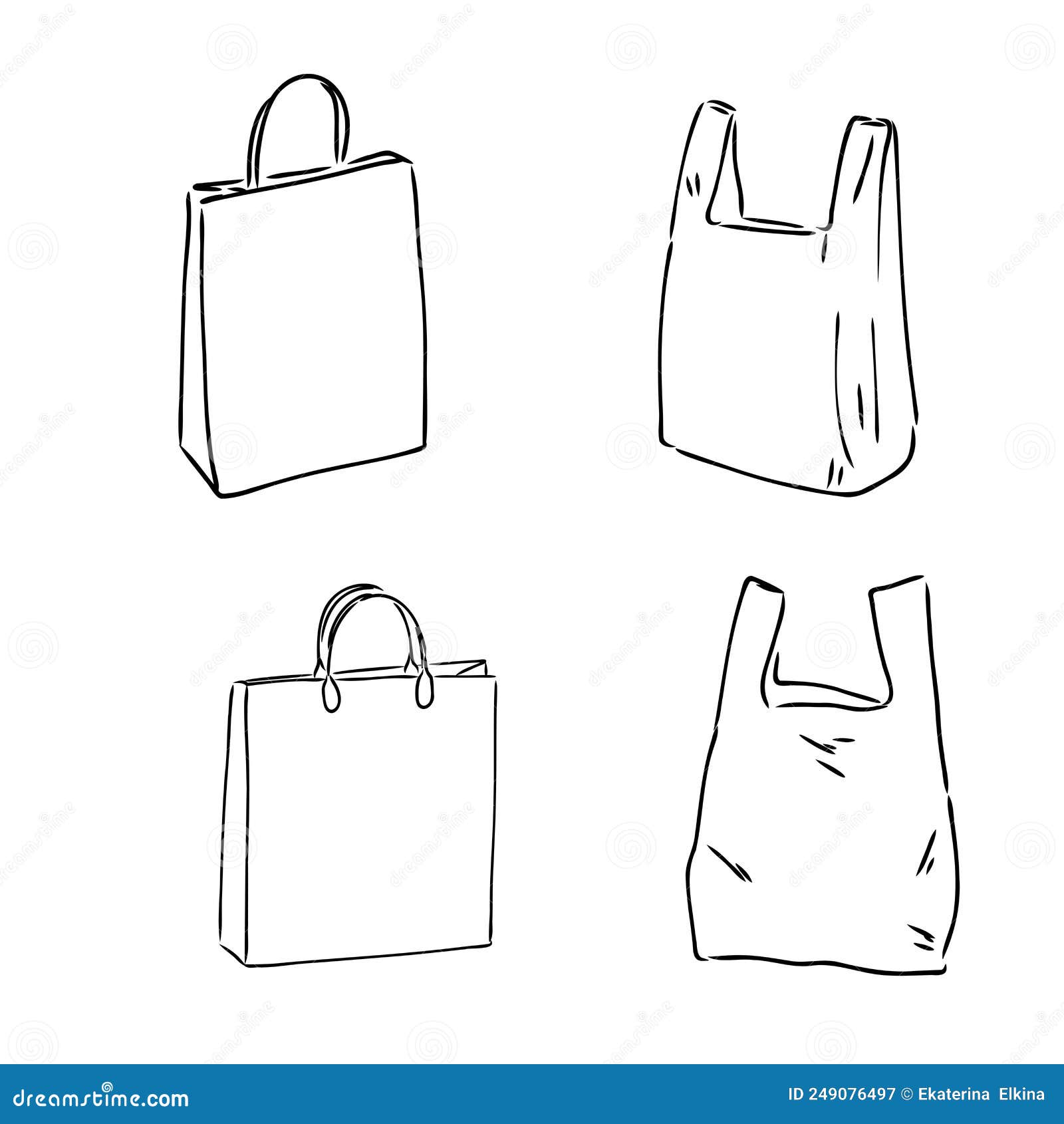 Plastic Bag Cartoon Vector and Illustration Plastic Bag Vector Stock