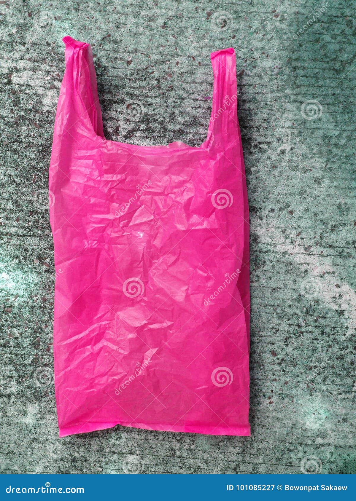 Plastic Bag on Cement Floor Stock Image Image of retail, container
