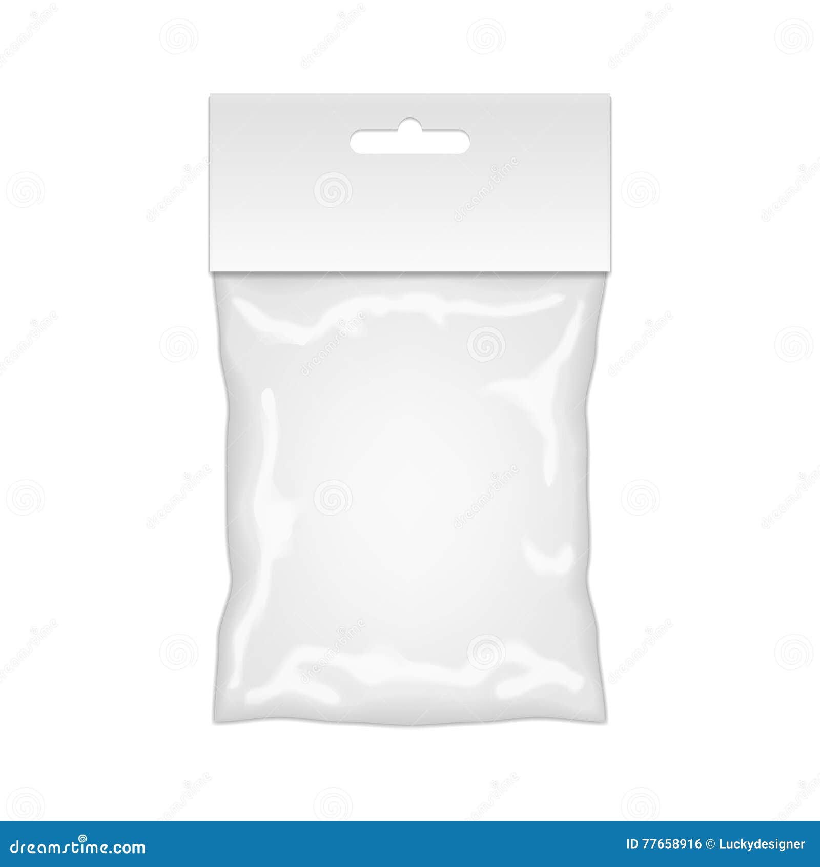 Download Plastic Bag Mockup Ready For Your Design Blank Packaging Stock Vector Illustration Of Container Blank 77658916