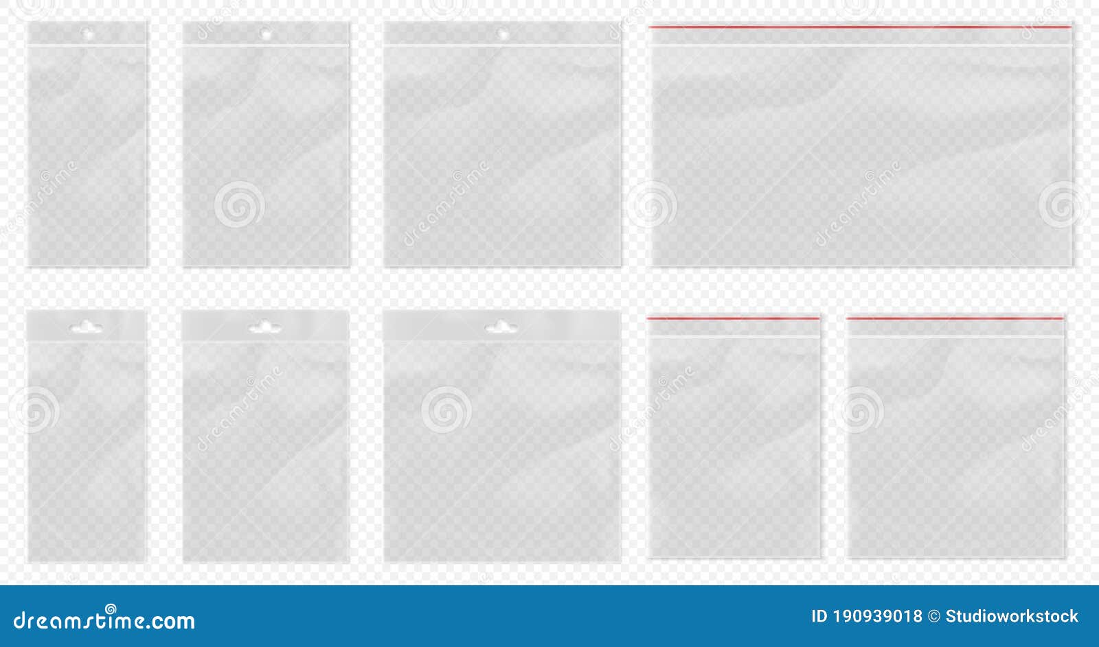 Download Plastic Bag Transparent. Clear Pouch Mockup Stock Illustration - Illustration of container, food ...