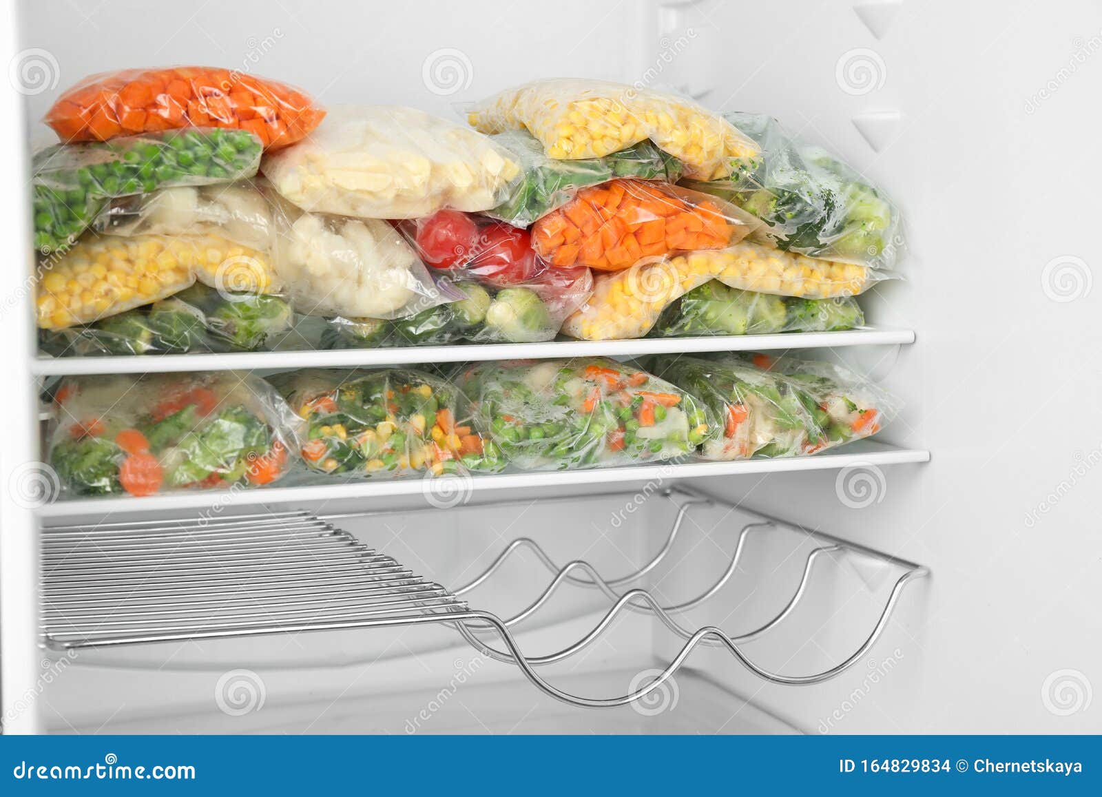Plastic Bags with Different Vegetables in Refrigerator Stock Photo Image of culinary, brussels