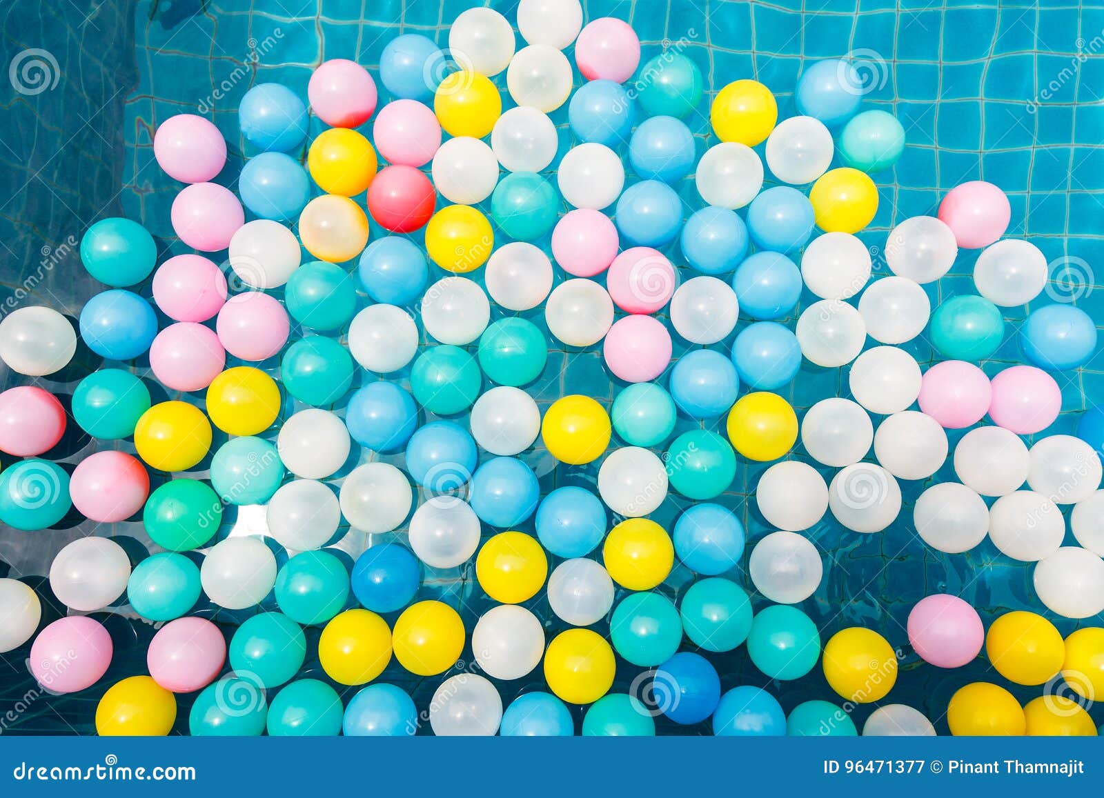 Plastic Balls in Swimming Pool. Stock Image Image of children